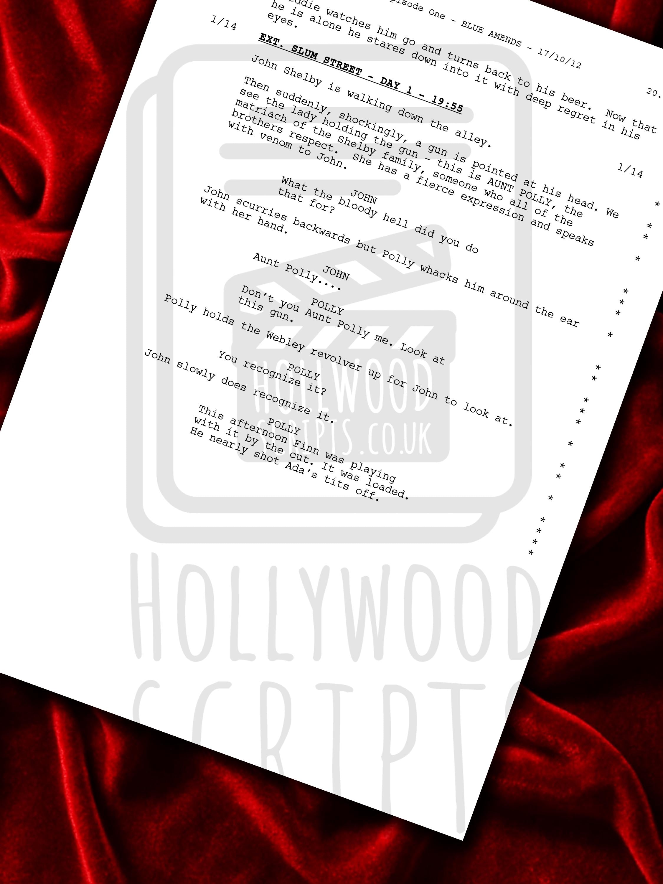 Peaky Blinders Signed TV Pilot Script, Full Screenplay Reproduction + Cast Autographs