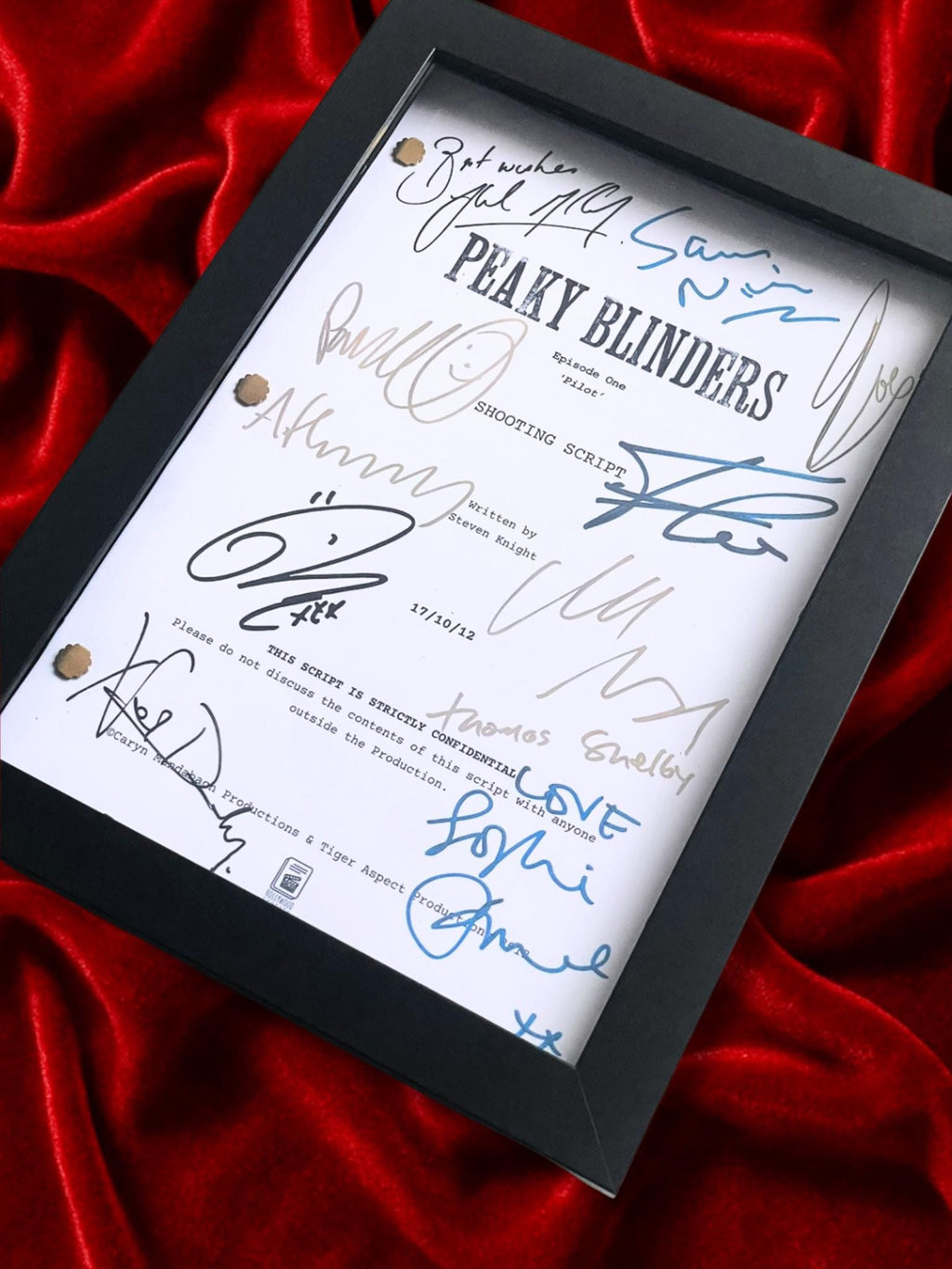 Peaky Blinders Signed TV Pilot Script, Full Screenplay Reproduction + Cast Autographs