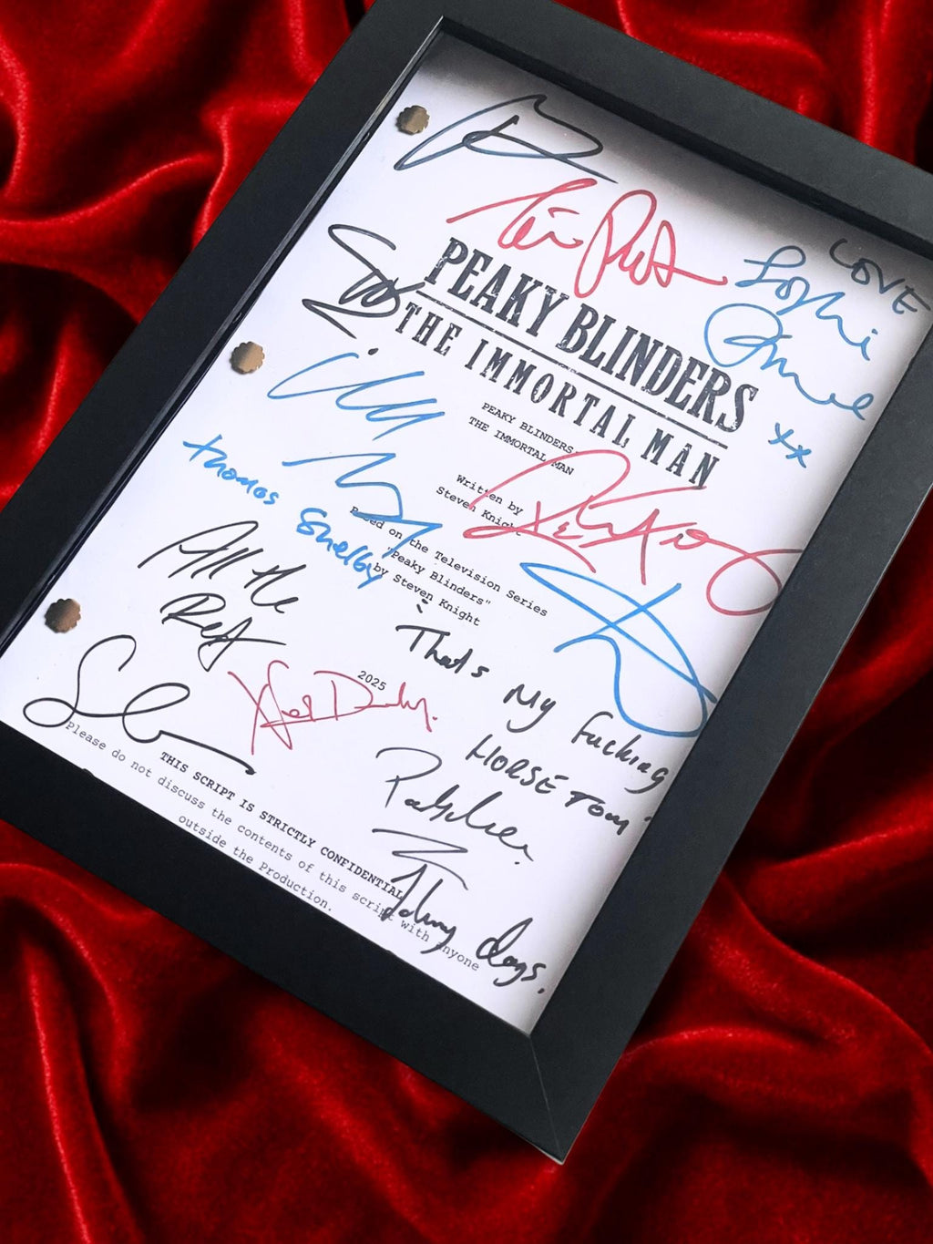 Peaky Blinders The Immortal Man, Signed Movie Script, Full Screenplay Reproduction + Cast Autographs