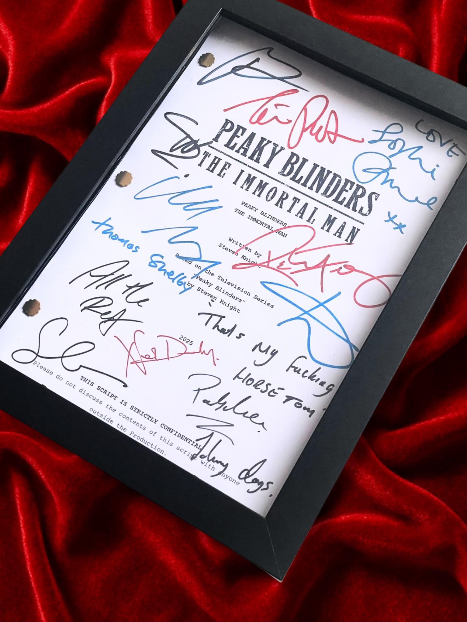 Peaky Blinders The Immortal Man, Signed Movie Script, Full Screenplay Reproduction + Cast Autographs