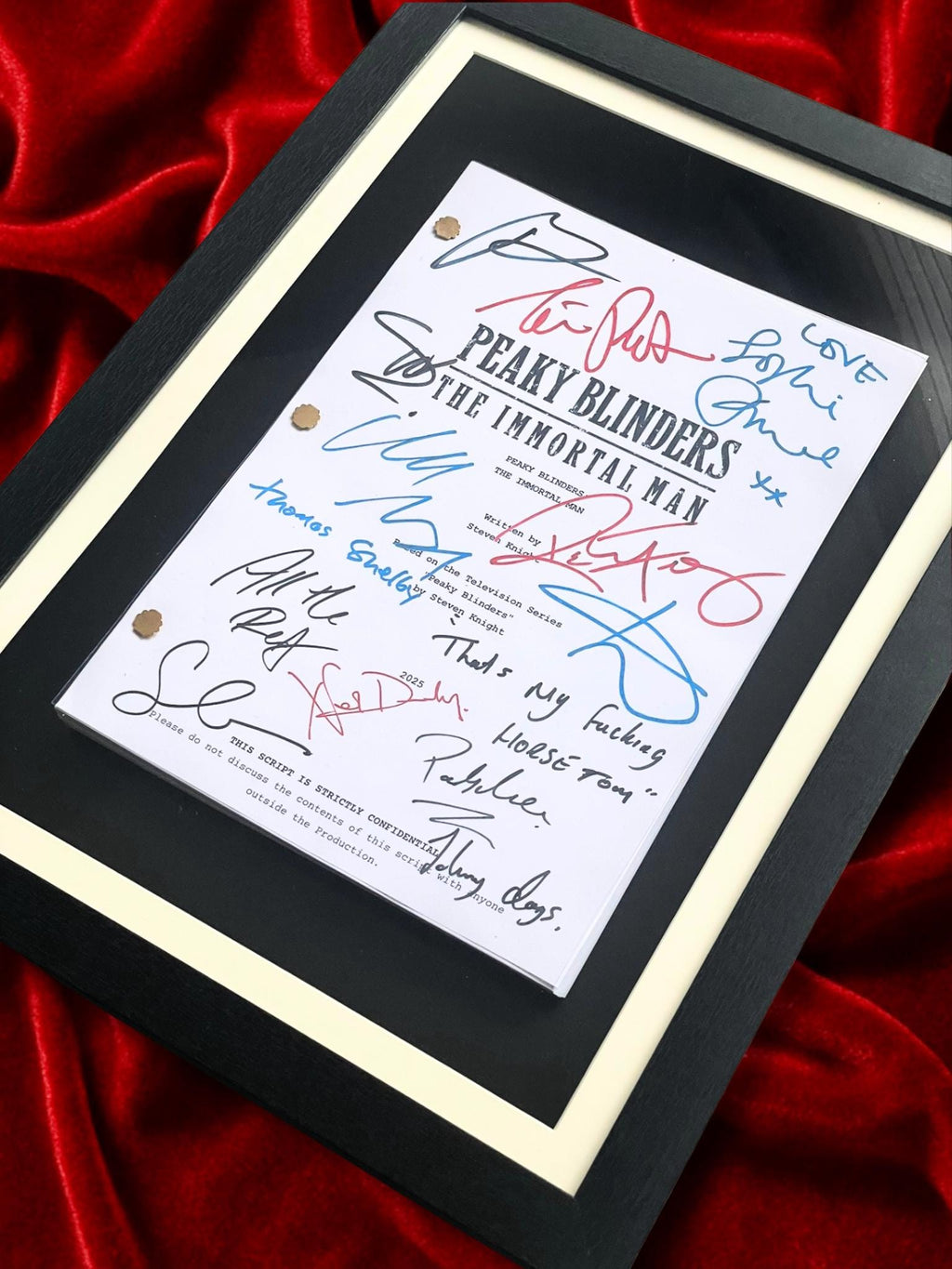 Peaky Blinders The Immortal Man, Signed Movie Script, Full Screenplay Reproduction + Cast Autographs