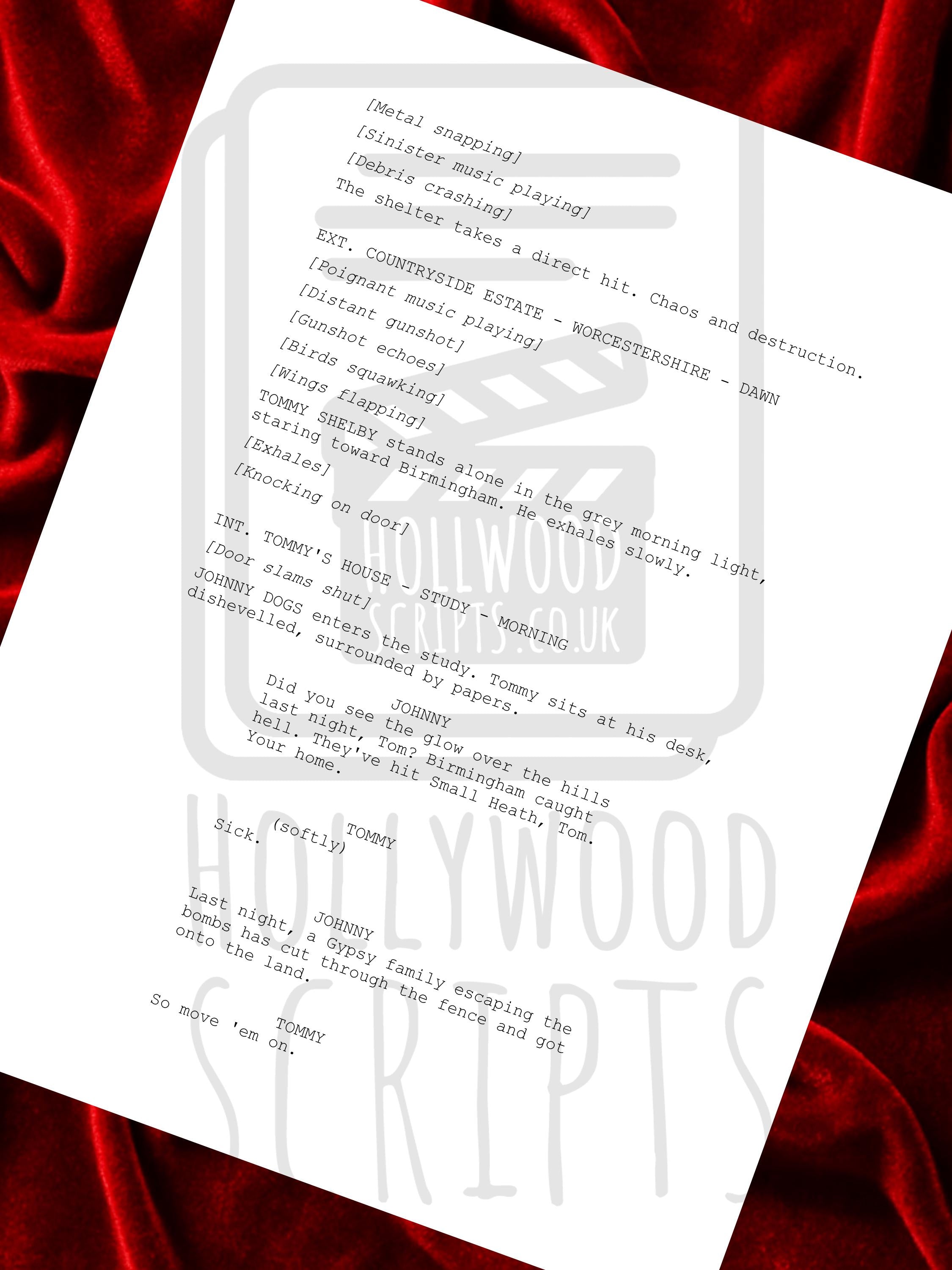 Peaky Blinders The Immortal Man, Signed Movie Script, Full Screenplay Reproduction + Cast Autographs