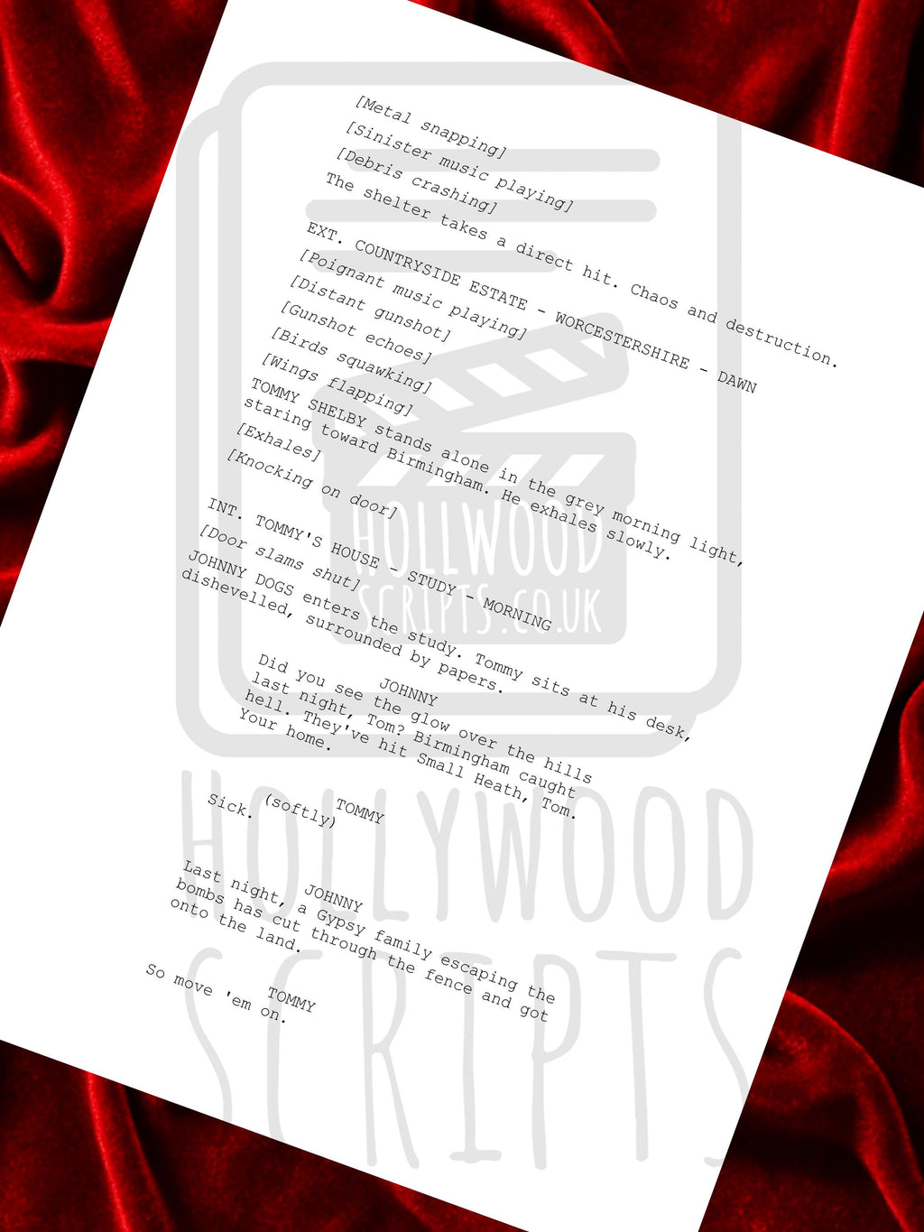 Peaky Blinders The Immortal Man, Signed Movie Script, Full Screenplay Reproduction + Cast Autographs