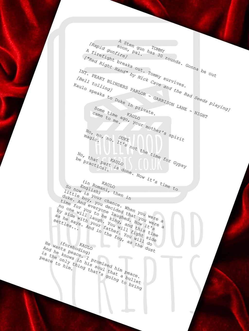 Peaky Blinders The Immortal Man, Signed Movie Script, Full Screenplay Reproduction + Cast Autographs