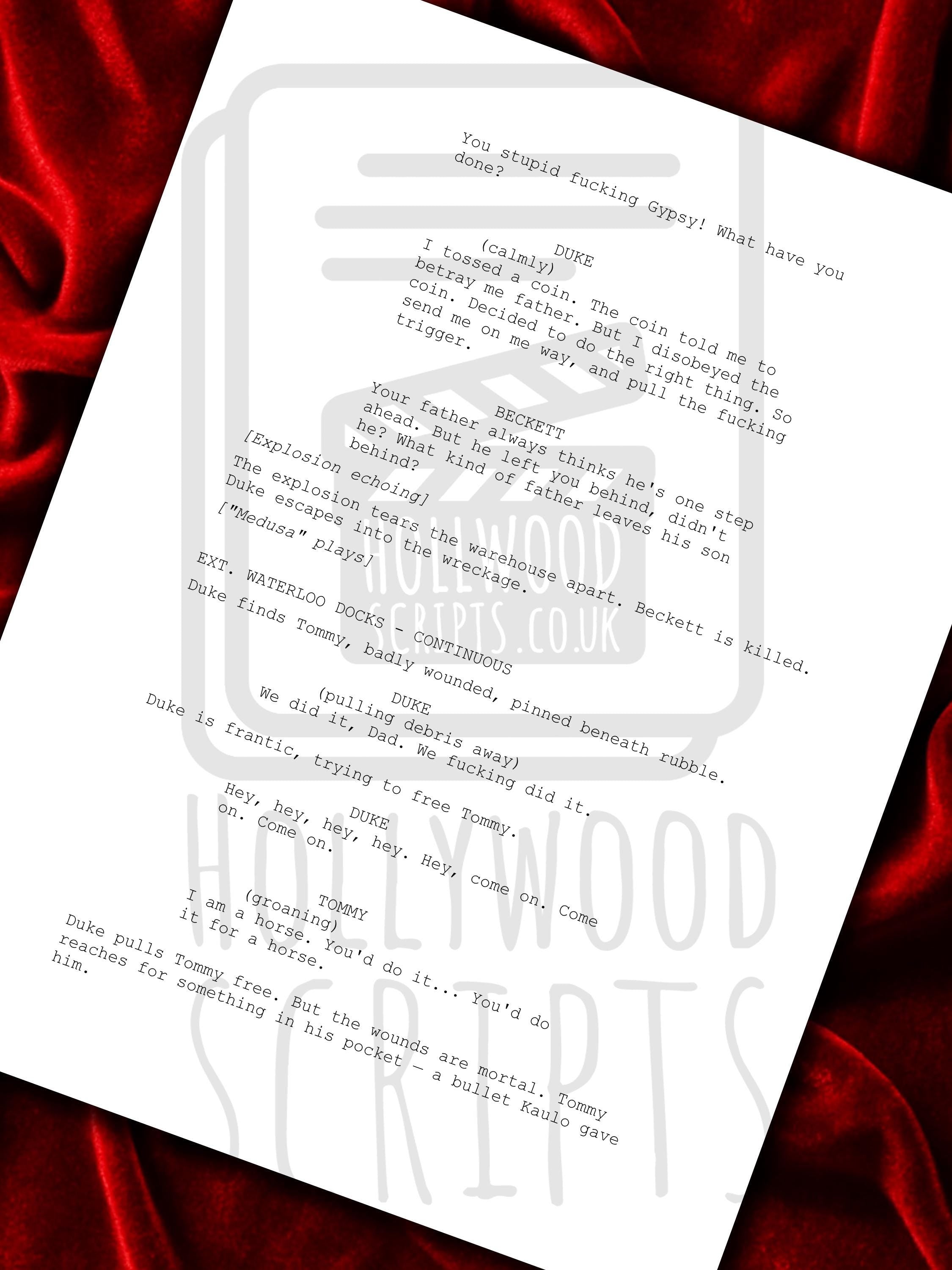 Peaky Blinders The Immortal Man, Signed Movie Script, Full Screenplay Reproduction + Cast Autographs