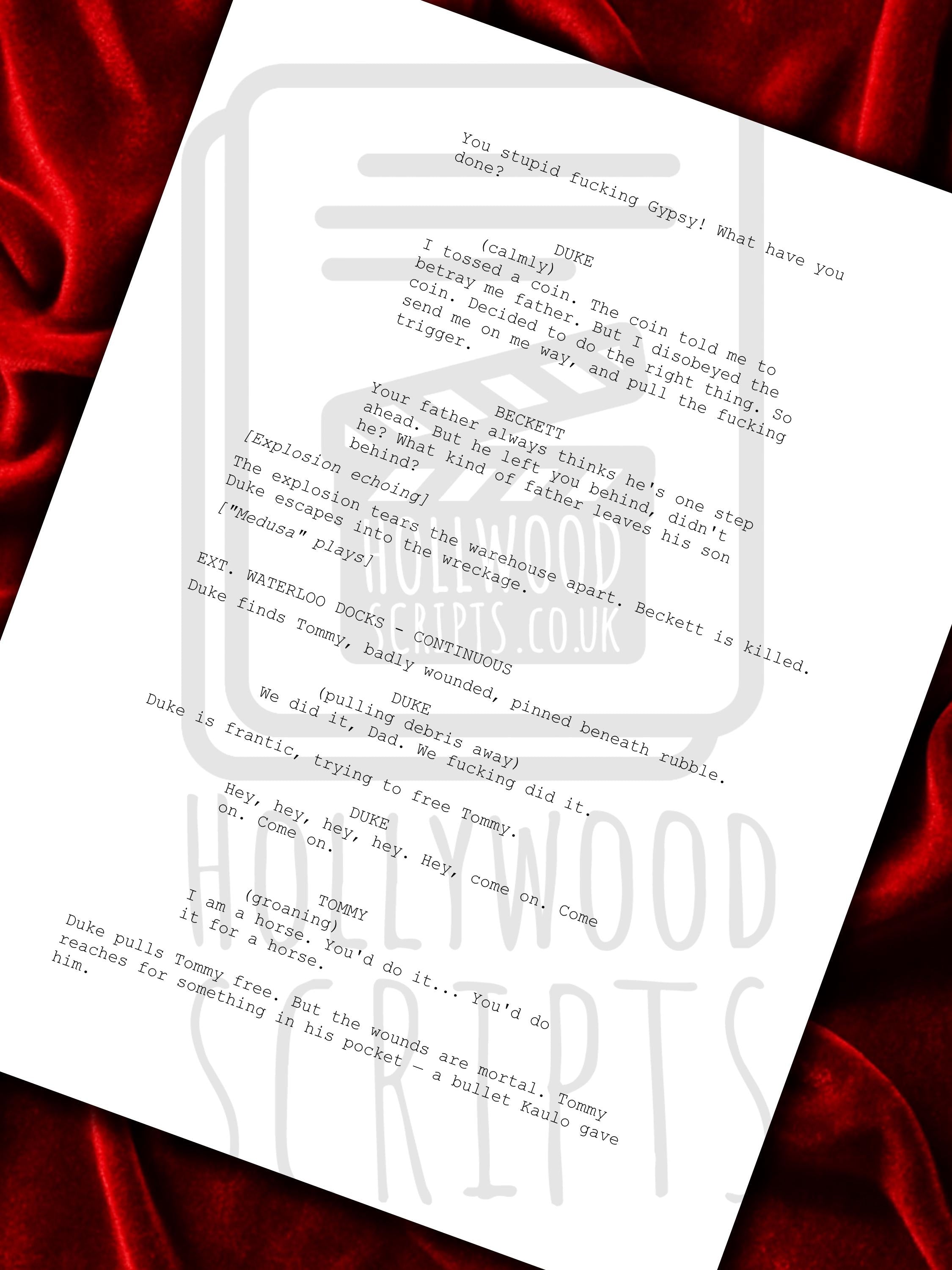 Peaky Blinders The Immortal Man, Signed Movie Script, Full Screenplay Reproduction + Cast Autographs