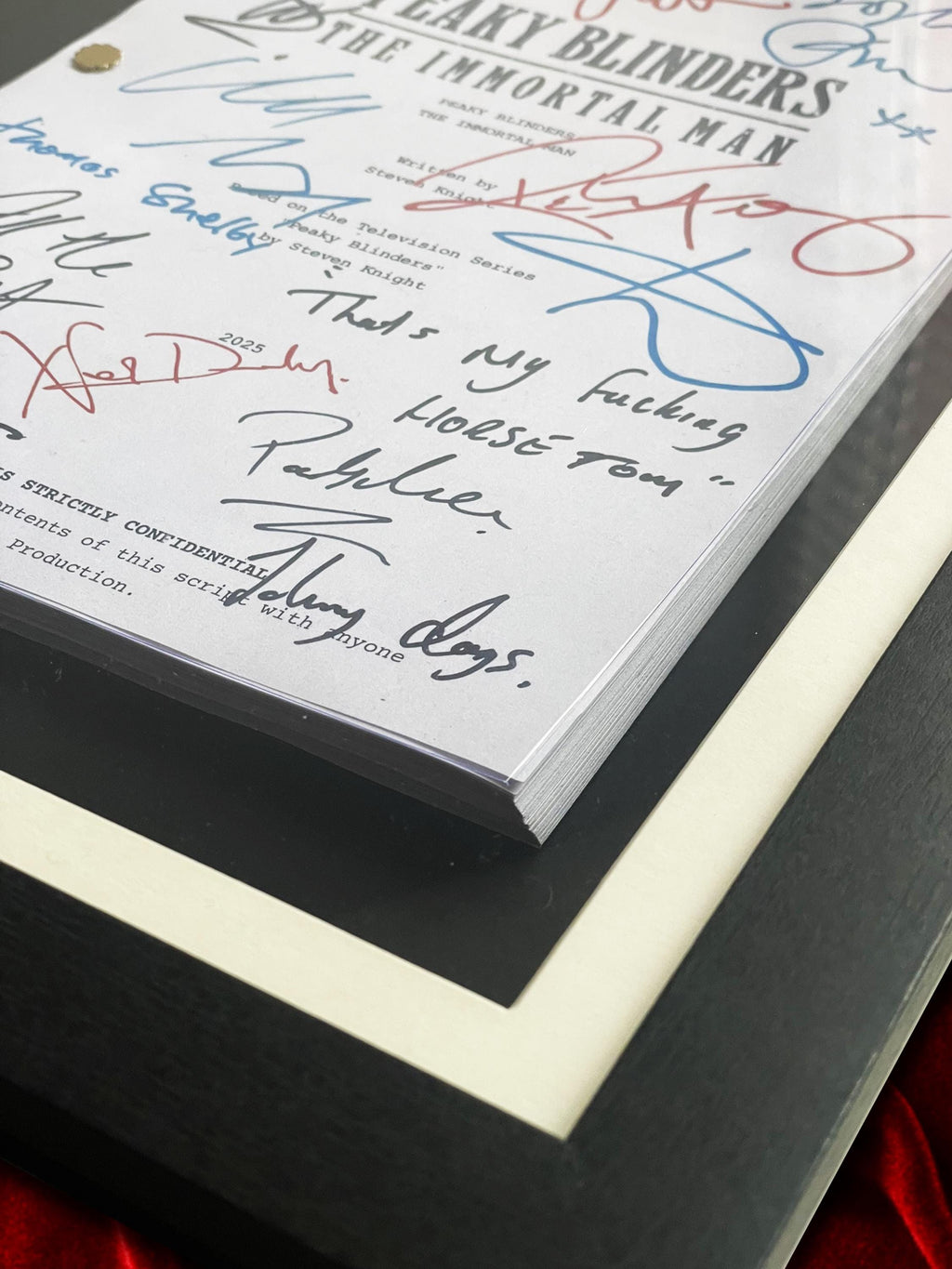 Peaky Blinders The Immortal Man, Signed Movie Script, Full Screenplay Reproduction + Cast Autographs