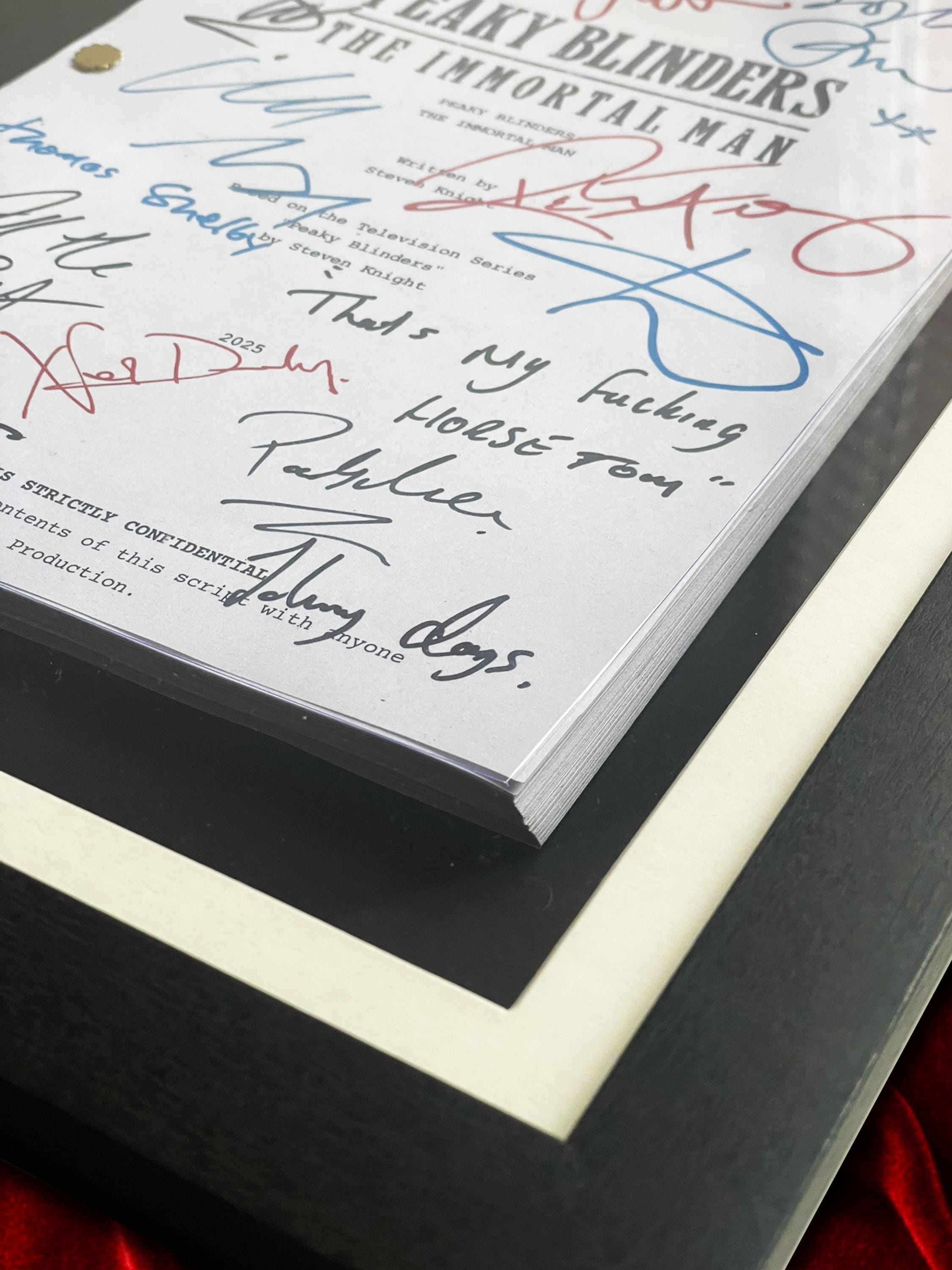 Peaky Blinders The Immortal Man, Signed Movie Script, Full Screenplay Reproduction + Cast Autographs