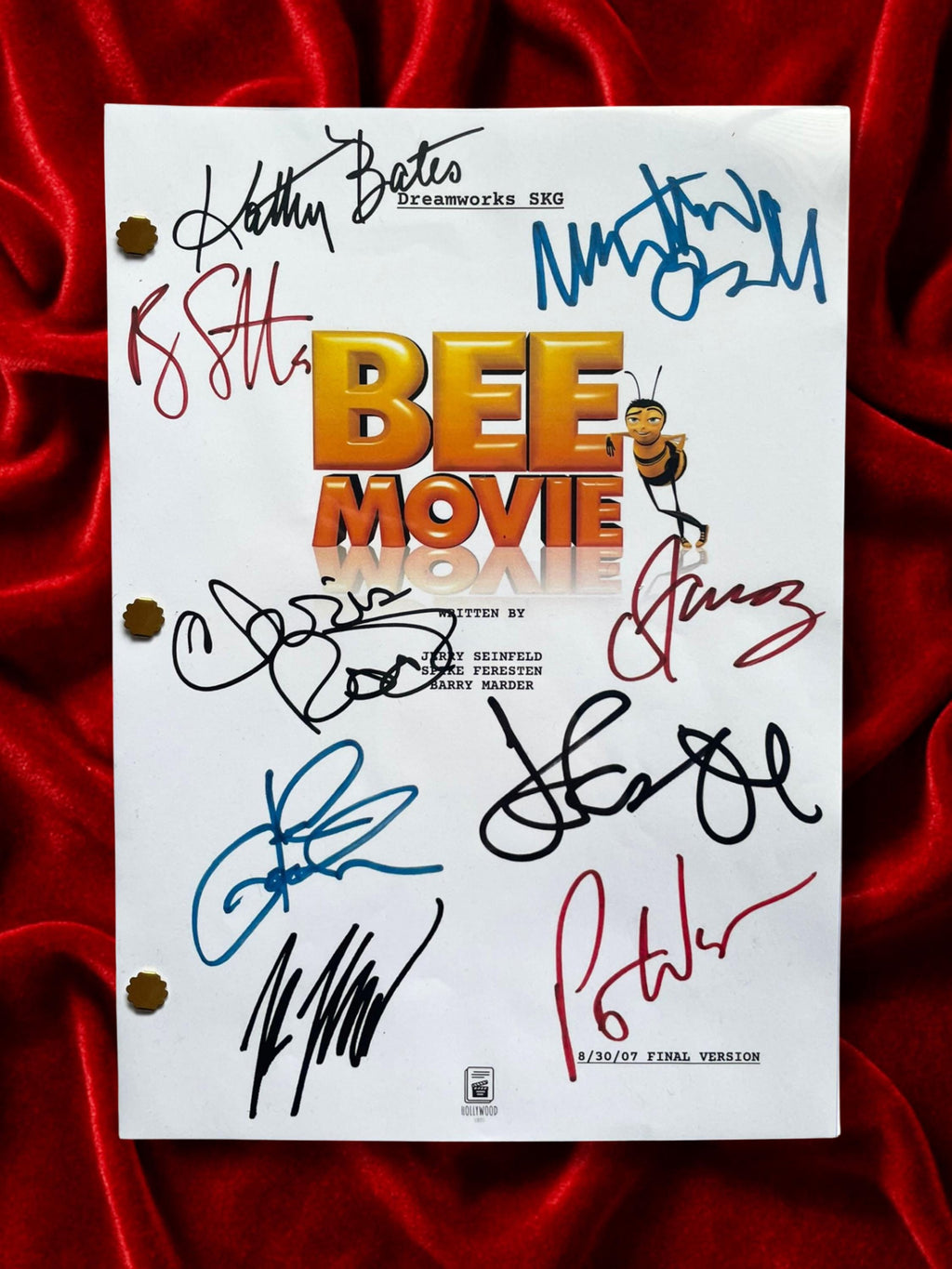 Bee Movie Signed Movie Script, Full Screenplay Reproduction + Cast Autographs