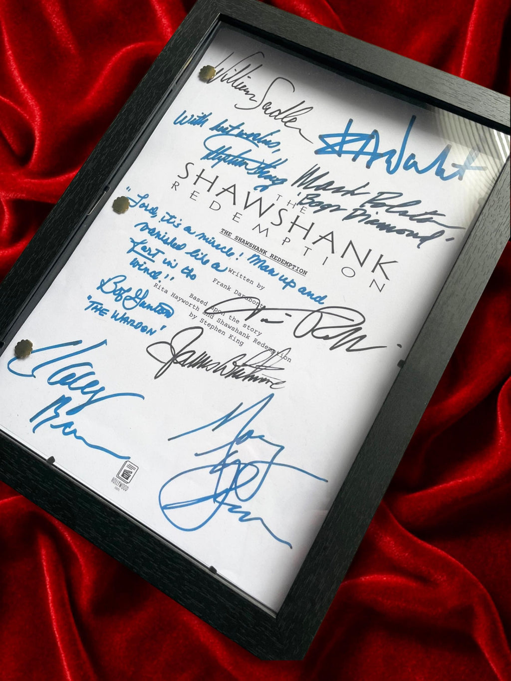 Shawshank Redemption, Signed Movie Script, Full Screenplay Reproduction + Cast Autographs, Morgan Freeman