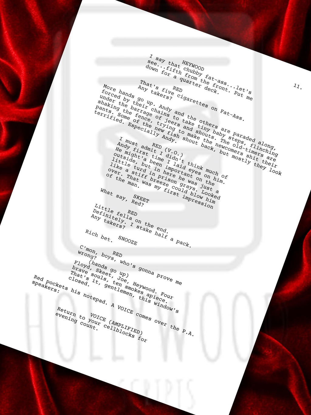 Shawshank Redemption, Signed Movie Script, Full Screenplay Reproduction + Cast Autographs, Morgan Freeman