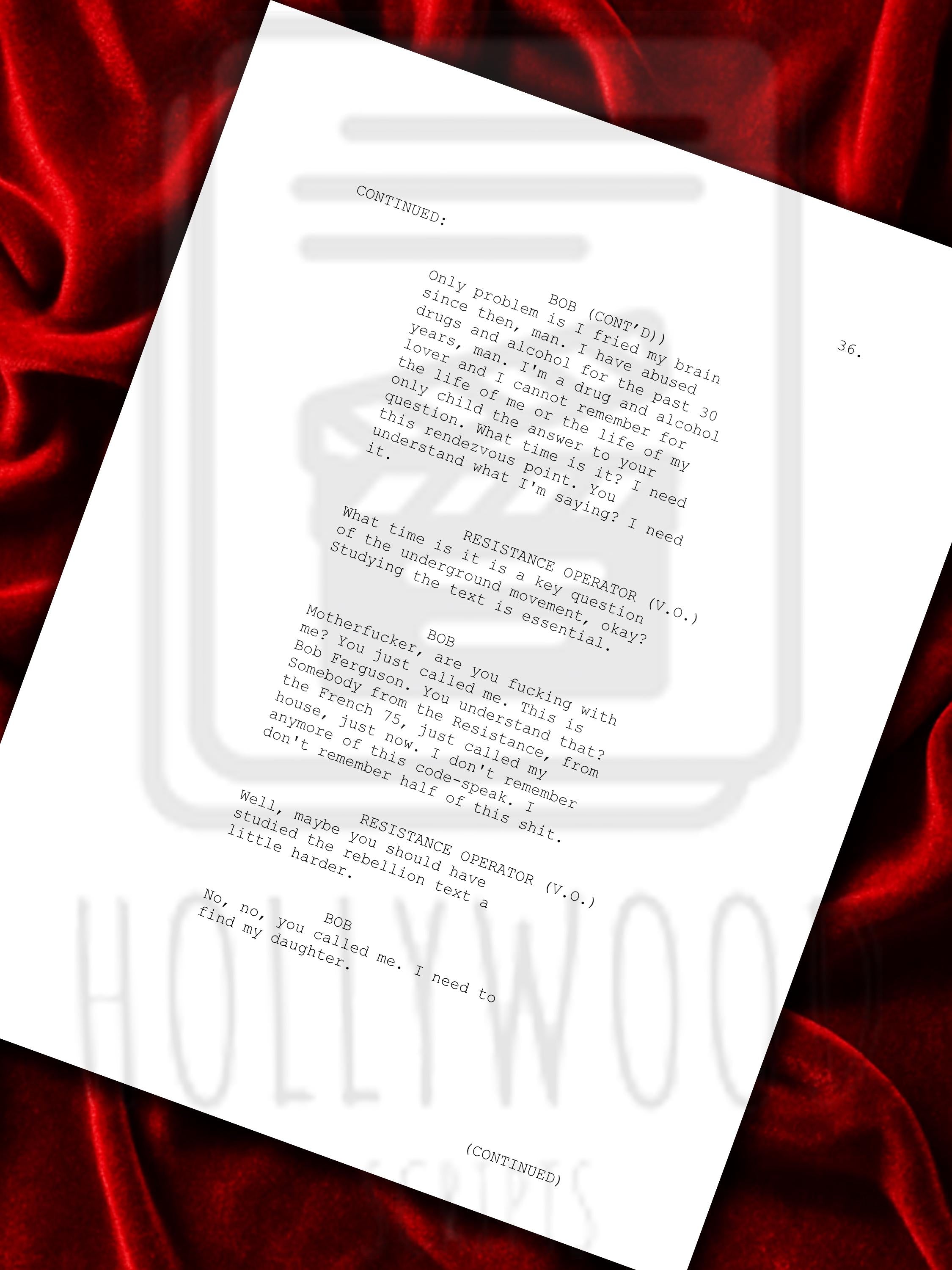 One Battle After Another, OBAA Signed Movie Script, Full Screenplay Reproduction + Cast Autographs