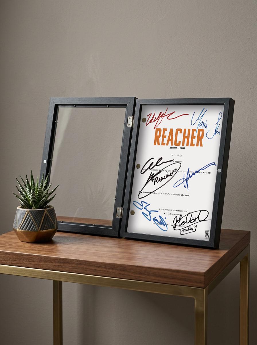 Jack Reacher, Signed TV Pilot Script, Full Screenplay Reproduction + Cast Autographs