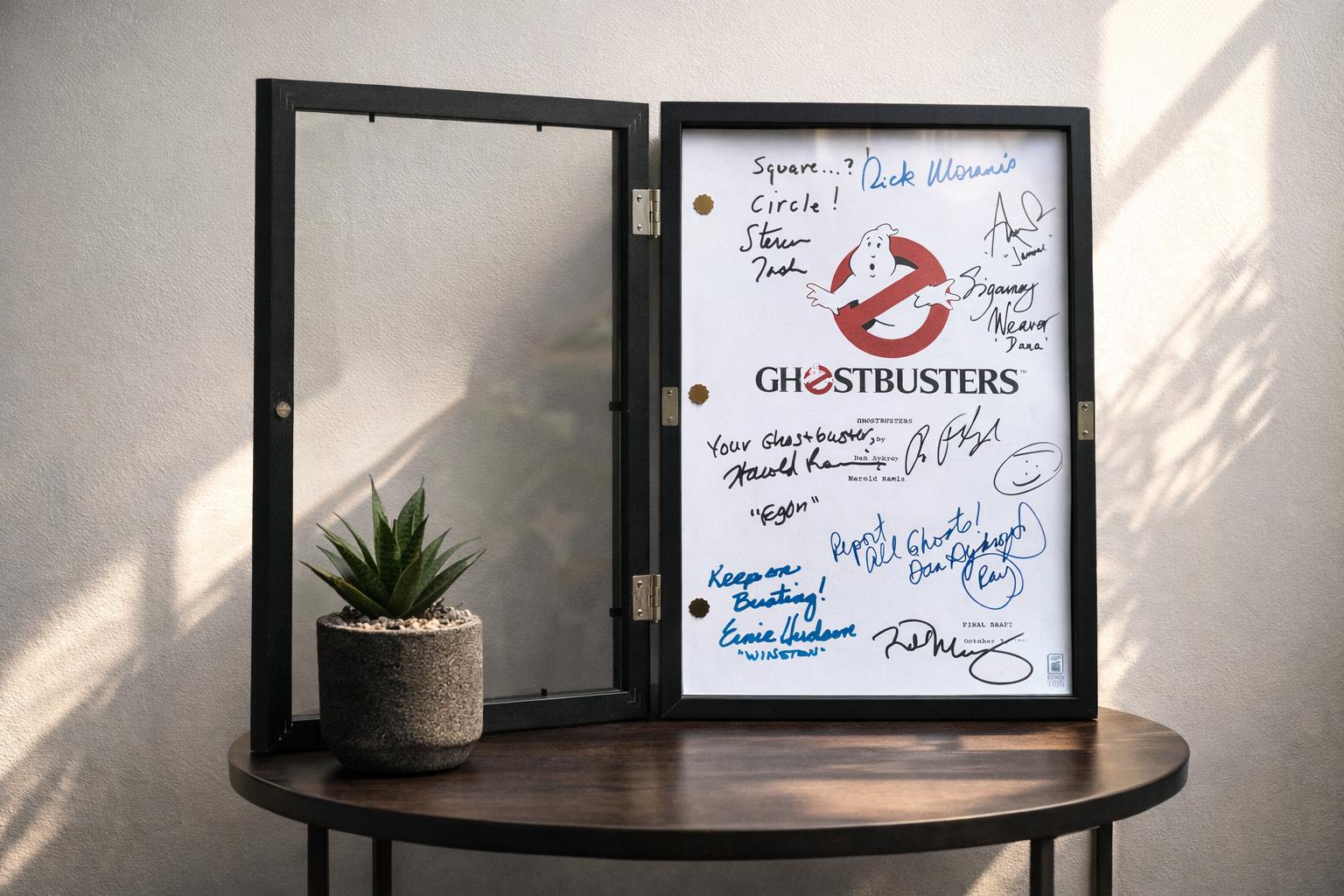 Ghostbusters prop, movie lovers gifts, signed movie script