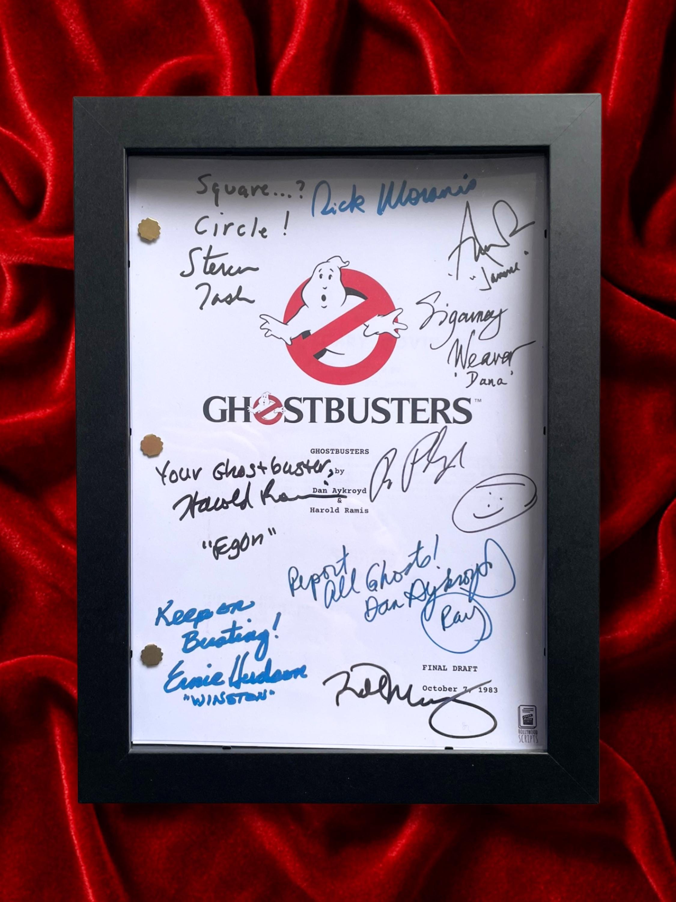 Ghostbusters prop, movie lovers gifts, signed movie script