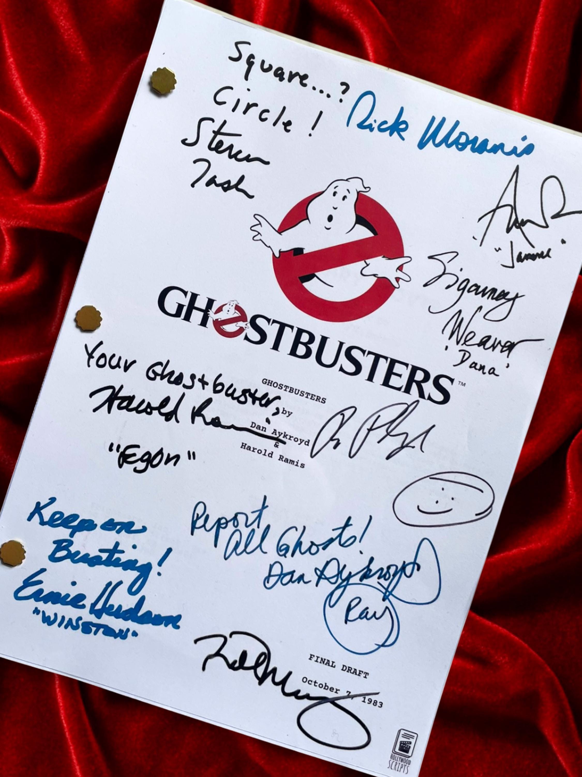 Ghostbusters prop, movie lovers gifts, signed movie script