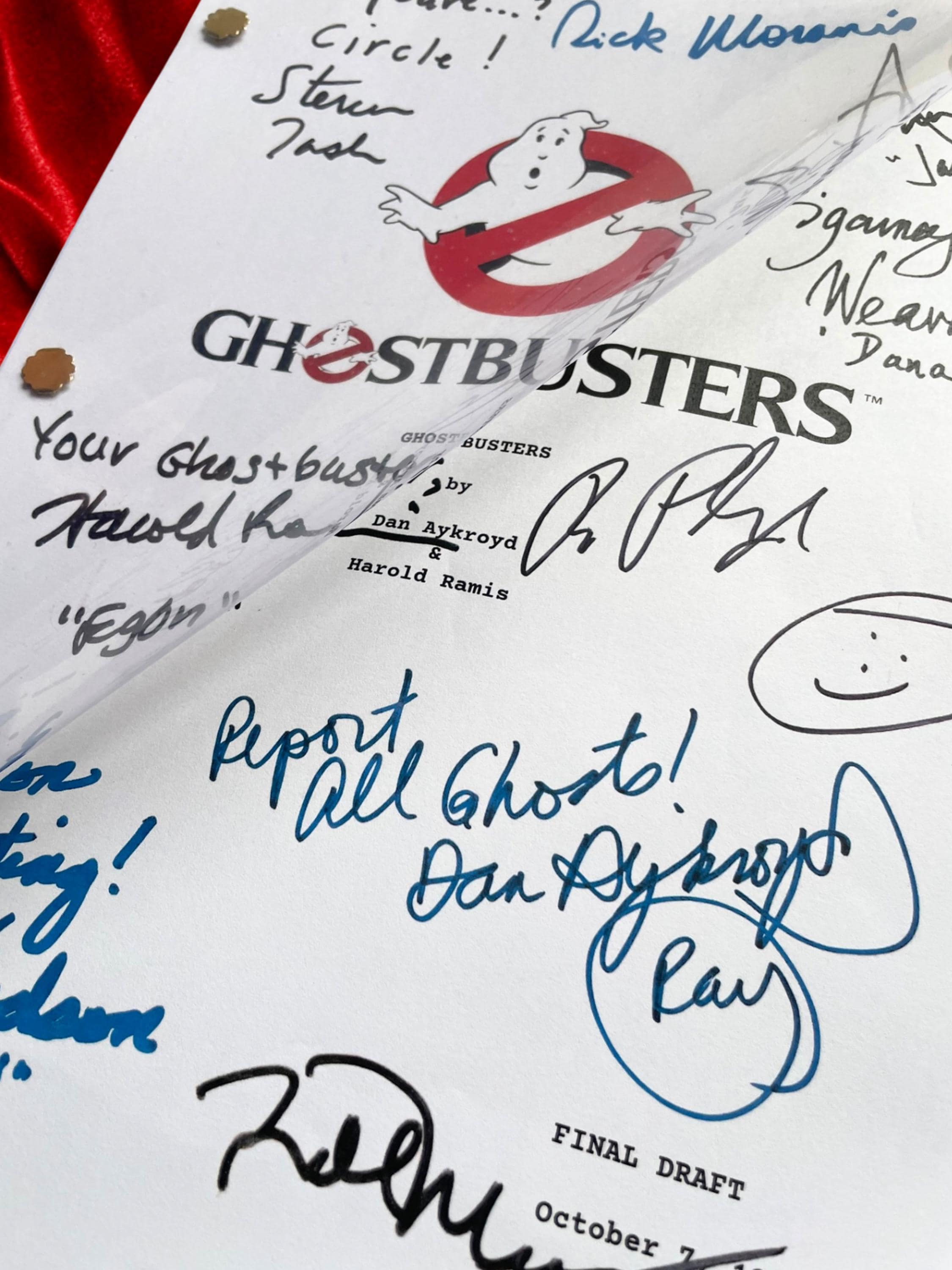 Ghostbusters prop, movie lovers gifts, signed movie script