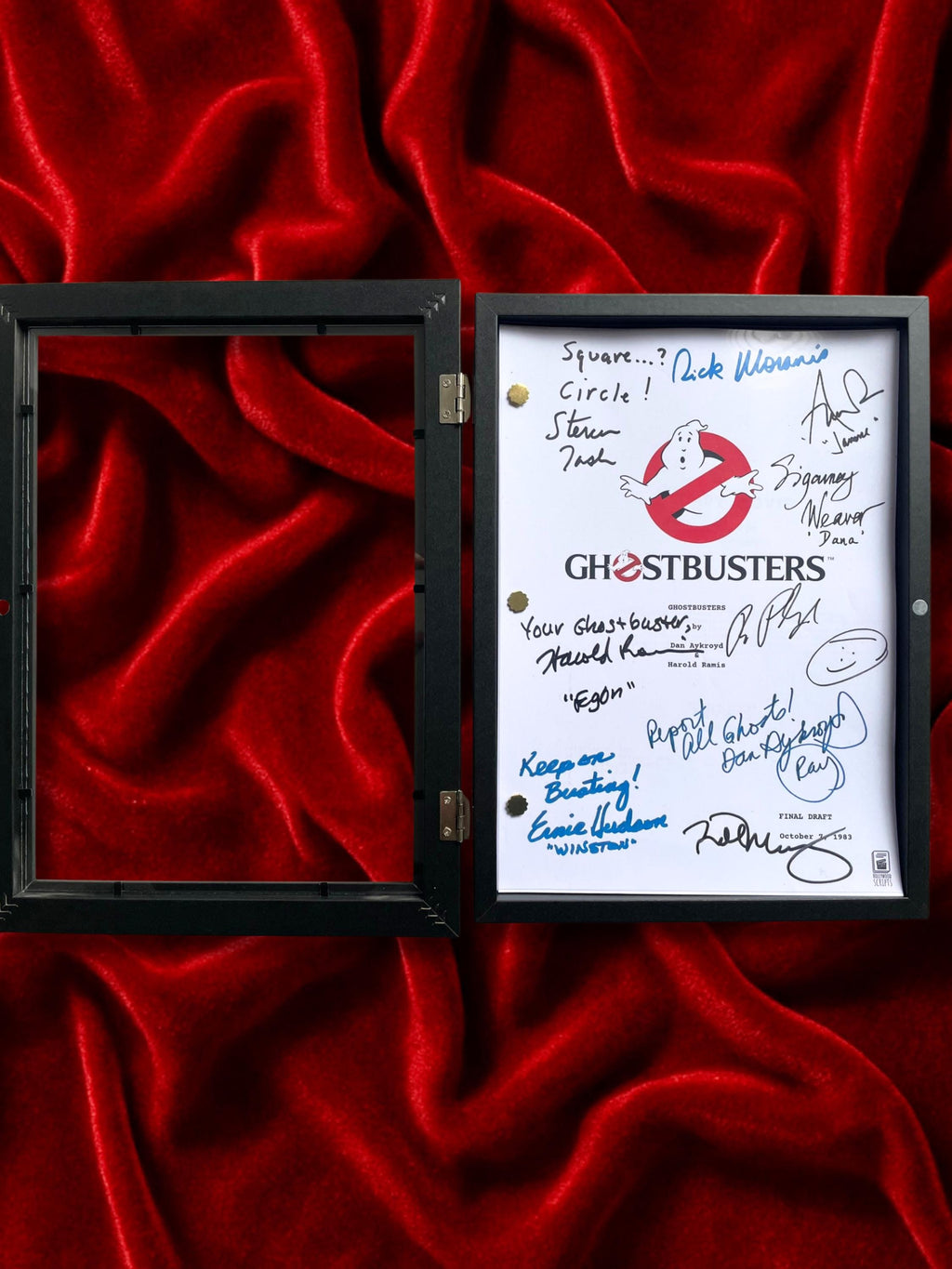 Ghostbusters prop, movie lovers gifts, signed movie script