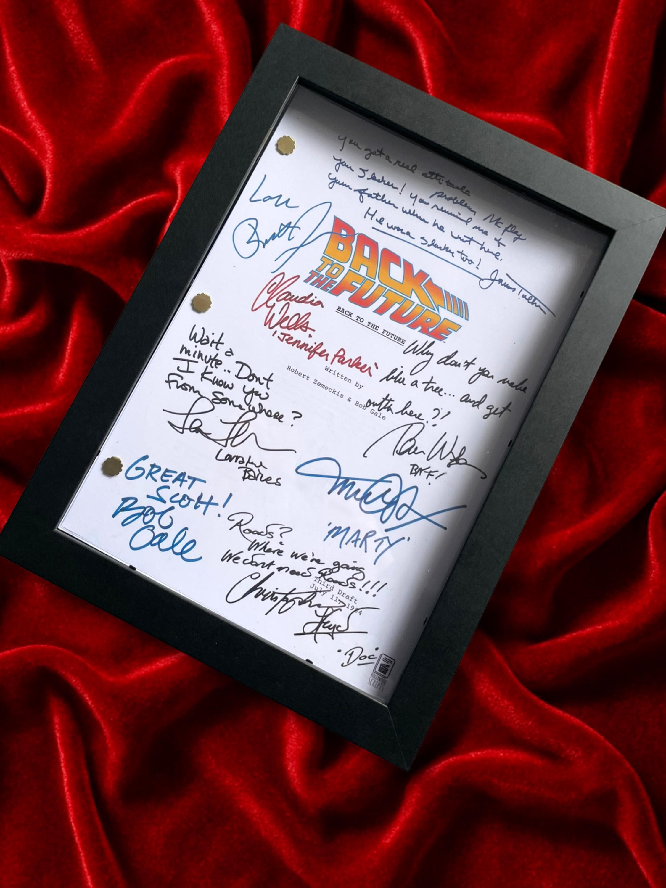 Back To The Future, Signed Movie Script, Full Screenplay Reproduction + Cast Autographs