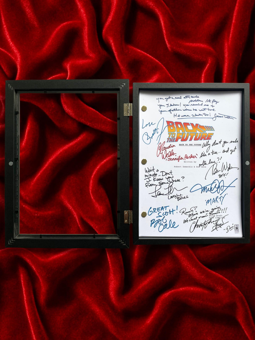 Back To The Future, Signed Movie Script, Full Screenplay Reproduction + Cast Autographs