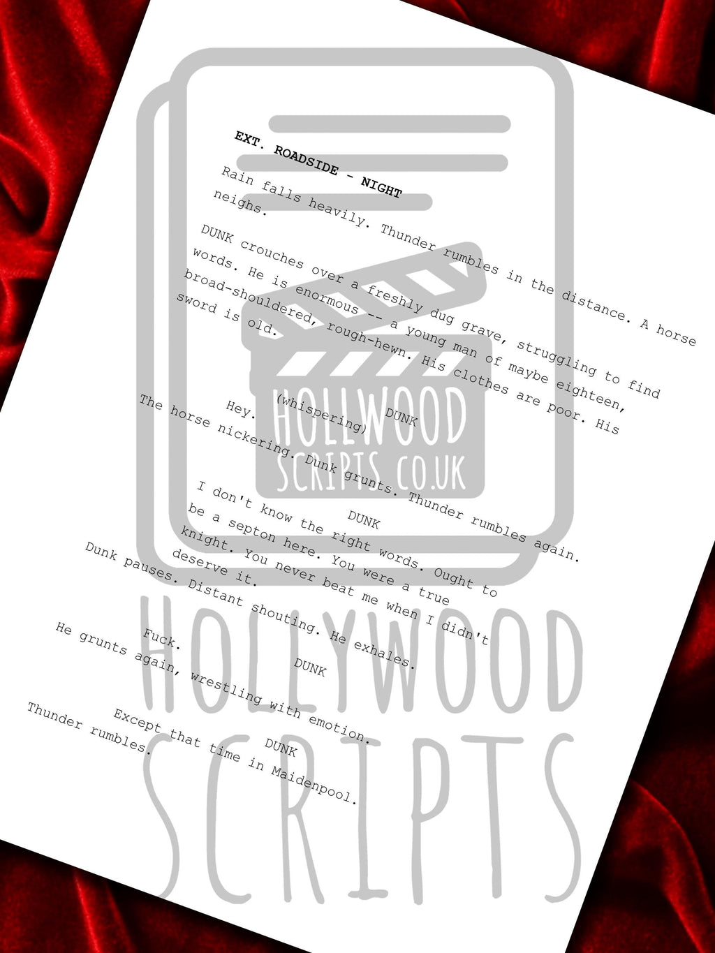 A Knight of the Seven Kingdoms, Signed Movie Script, Full Screenplay Reproduction + Cast Autographs