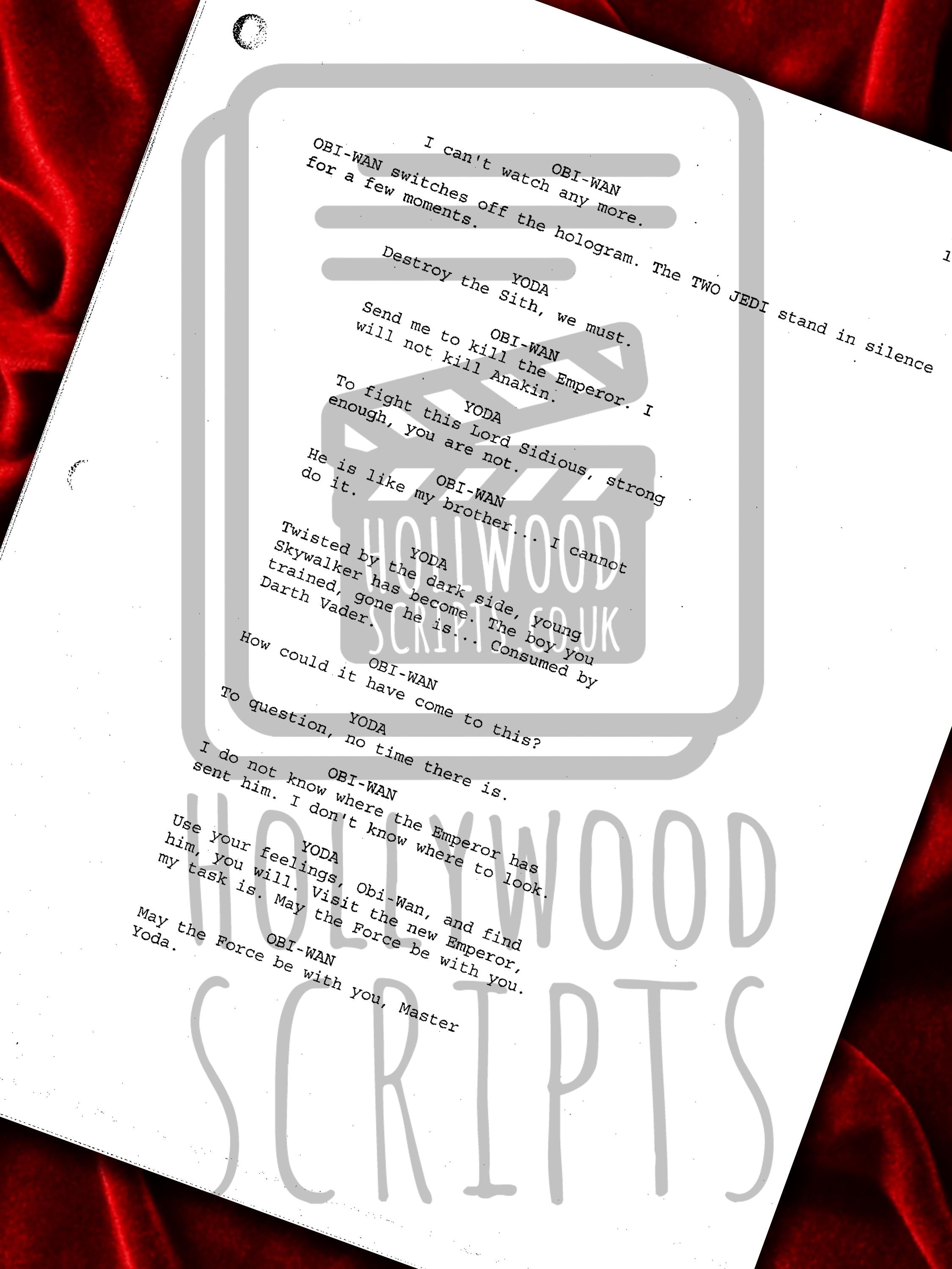 Revenge of The Sith, Star Wars, Signed Movie Script, Full Screenplay Reproduction + Cast Autographs