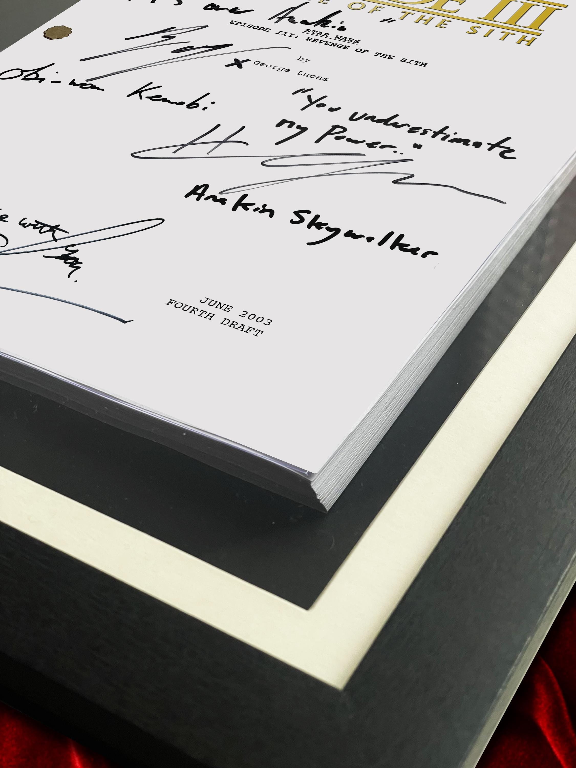 Revenge of The Sith, Star Wars, Signed Movie Script, Full Screenplay Reproduction + Cast Autographs
