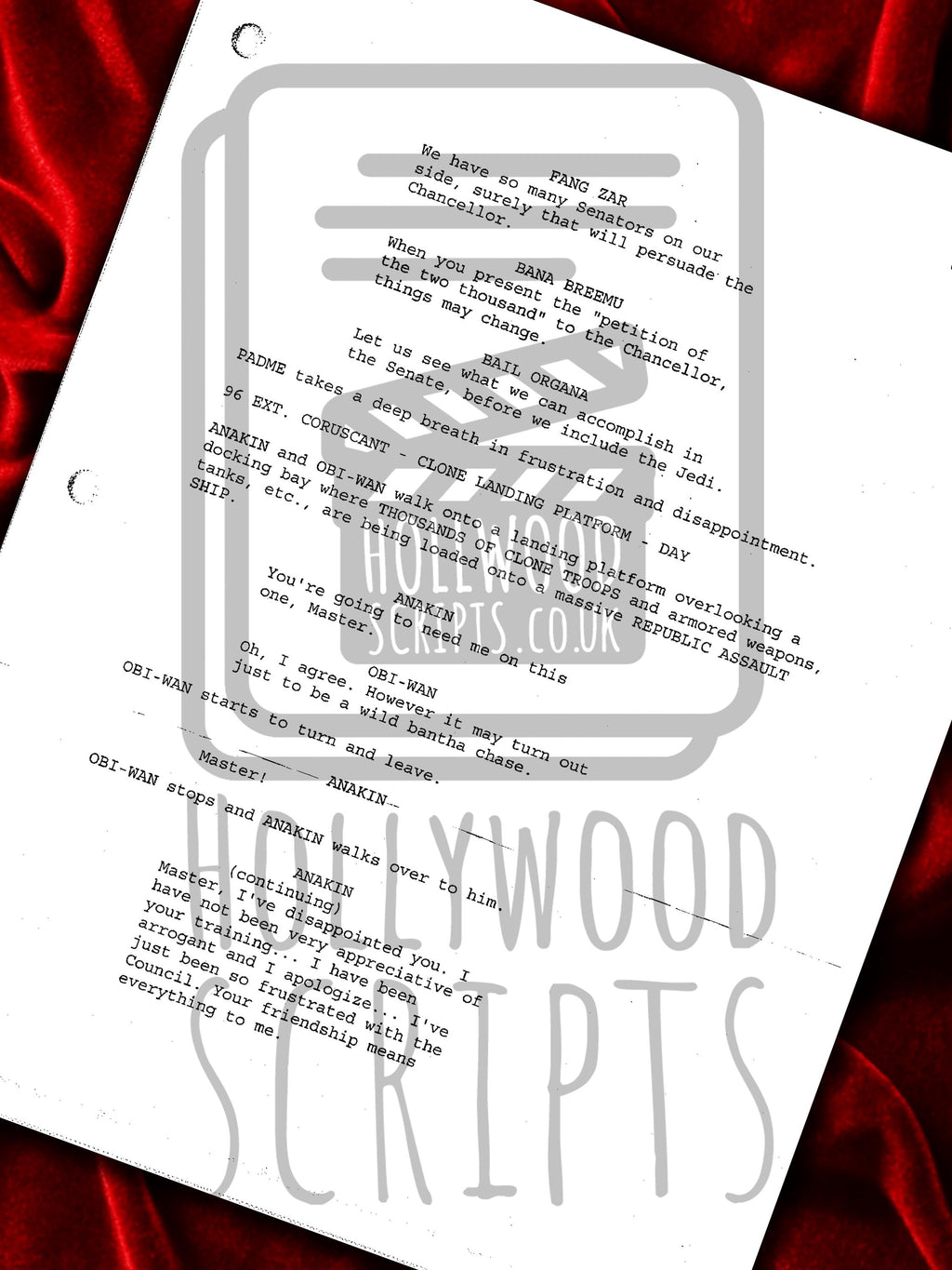 Revenge of The Sith, Star Wars Signed Movie Script, Full Screenplay Reproduction + Cast Autographs