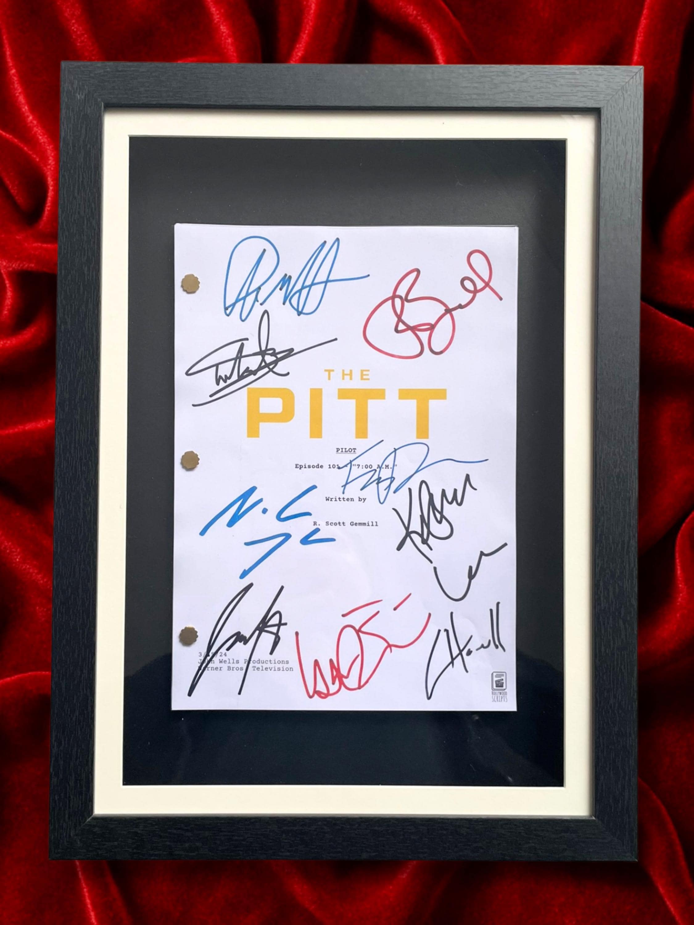 The Pitt TV Signed Pilot TV Show Script with Noah Wyle, Patrick Ball & Katherine LaNasa Autographs