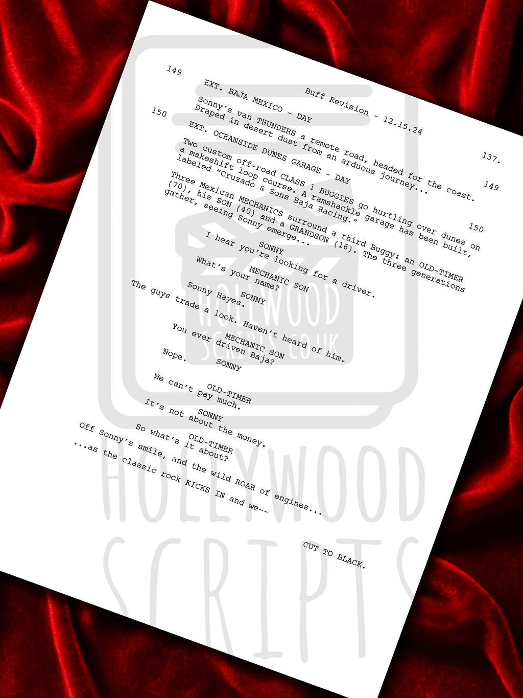 F1 The Movie, Formula 1, Signed Movie Script, Full Screenplay Reproduction + Cast Autographs