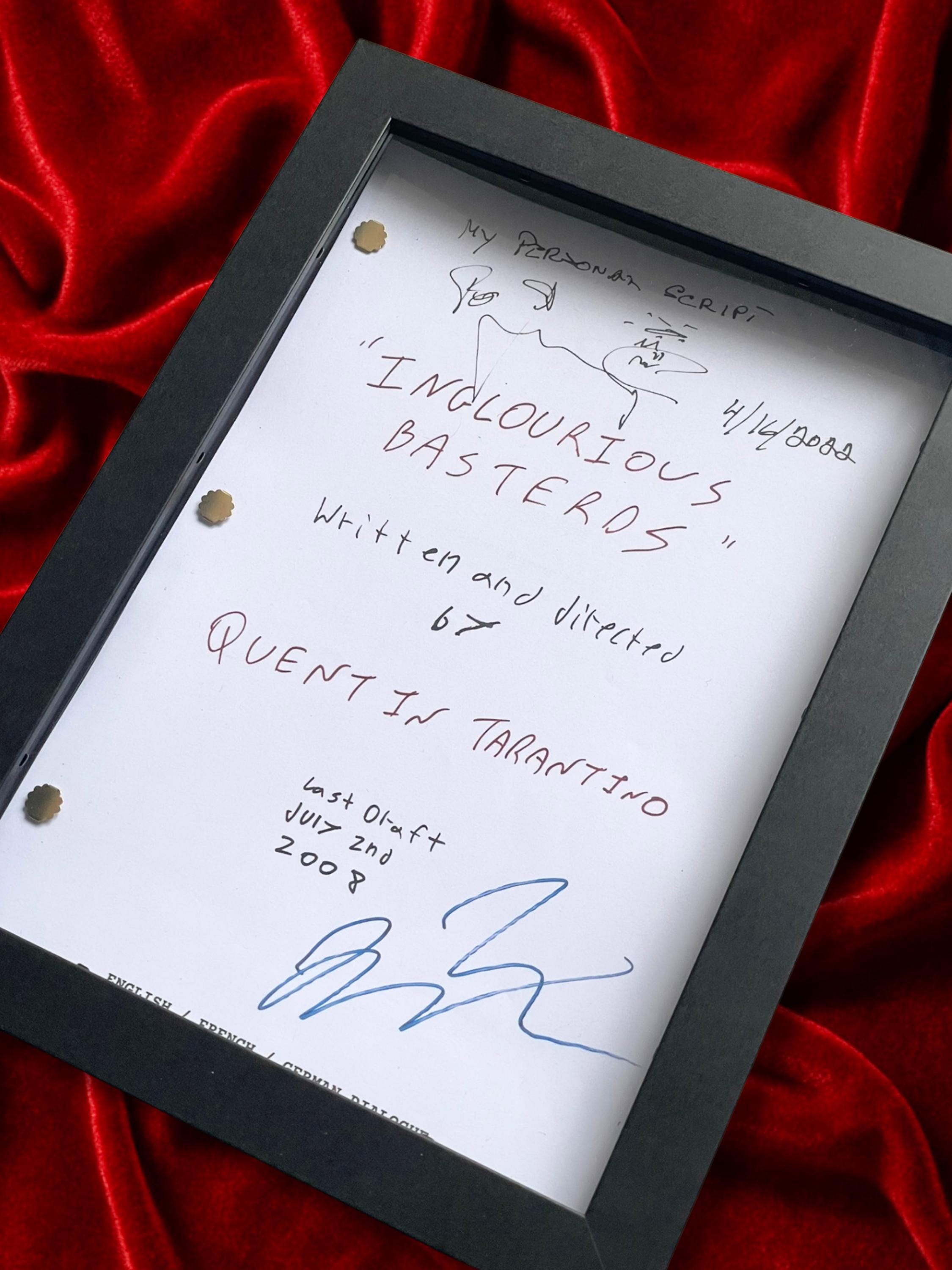 Inglourious Basterds, Signed Movie Script, Full Screenplay Reproduction, Quentin Tarantino + Cast Autographs