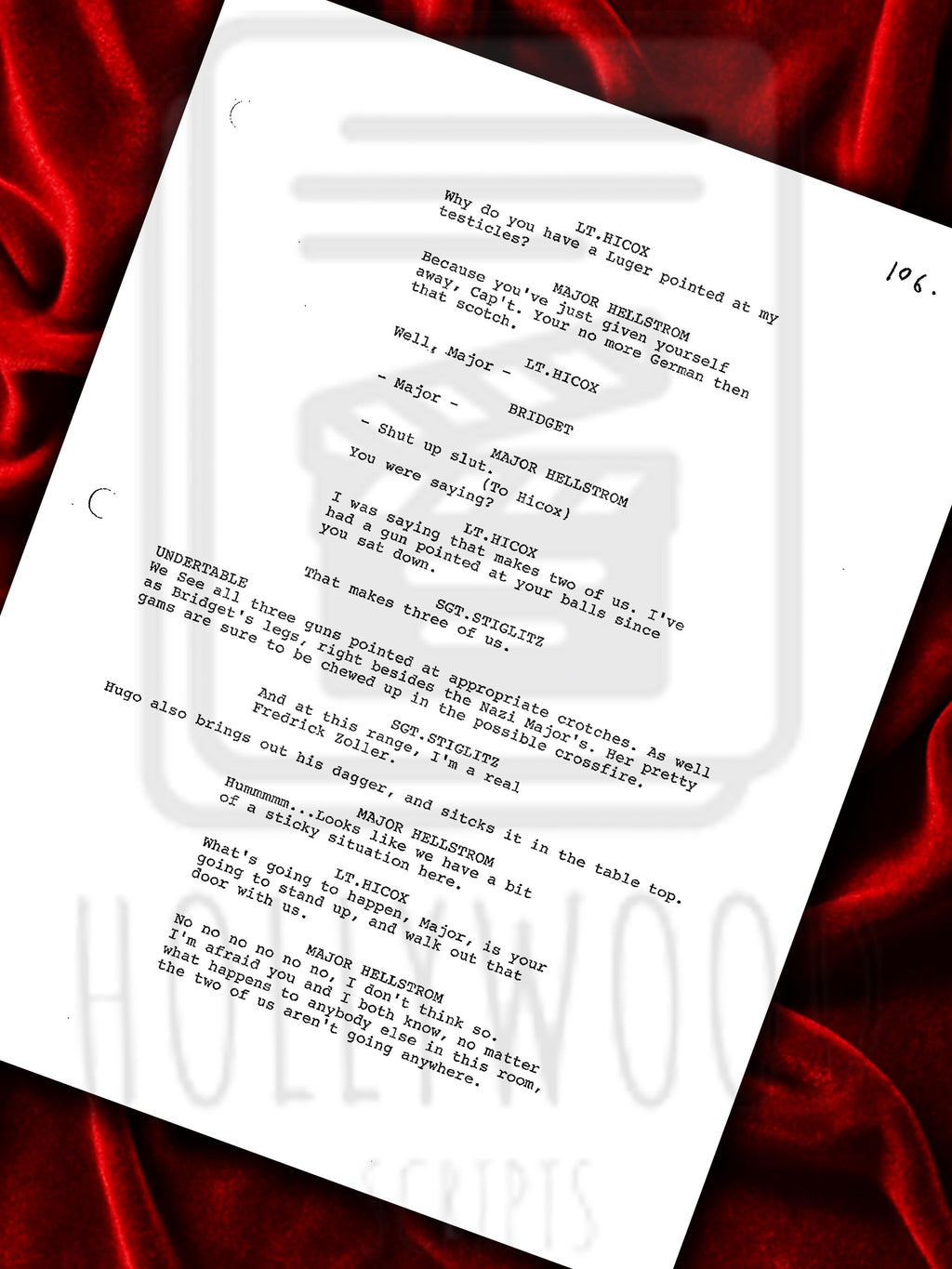 Inglourious Basterds, Signed Movie Script, Full Screenplay Framed Reproduction, Quentin Tarantino + Cast Autographs