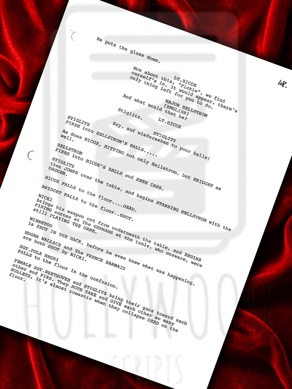 Inglourious Basterds, Signed Movie Script, Full Screenplay Reproduction, Quentin Tarantino + Cast Autographs