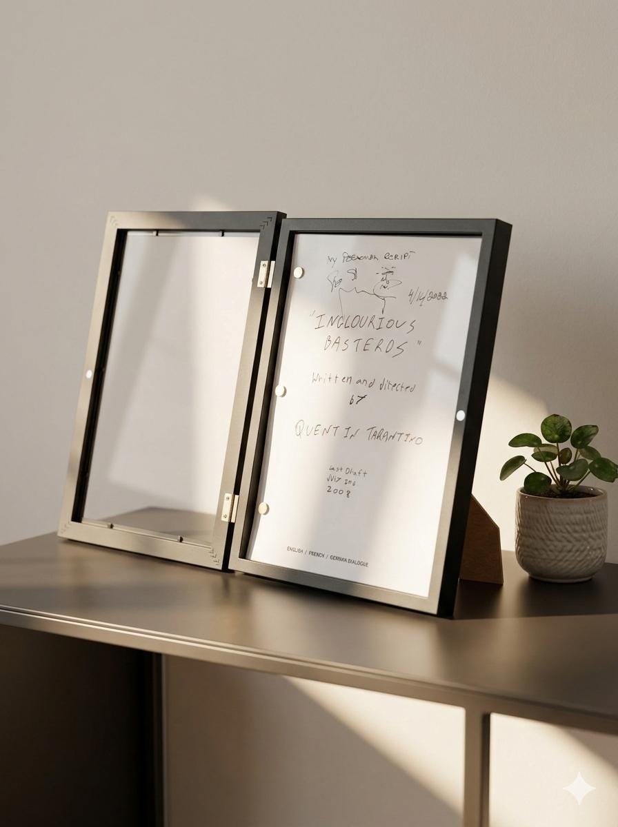 Inglourious Basterds, Movie Script, Screenplay, Signatures, Autograph, Birthday Gift, Movie Lovers Gifts, Movie Props, Quentin Tarantino