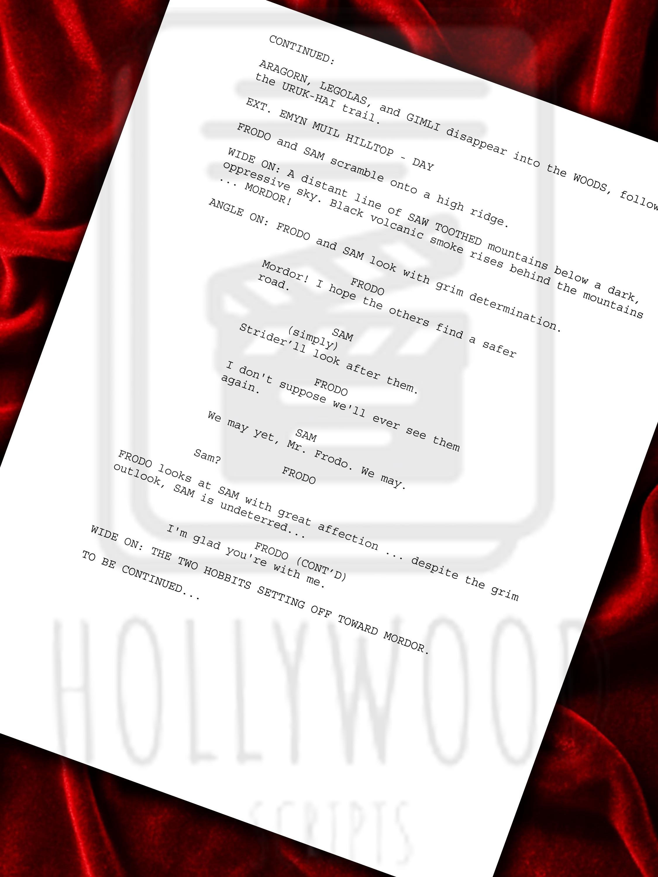 Fellowship Of The Ring Signed Movie Script, Lord of The Rings Reproduction, Full Screenplay Framed  + Cast Autographs