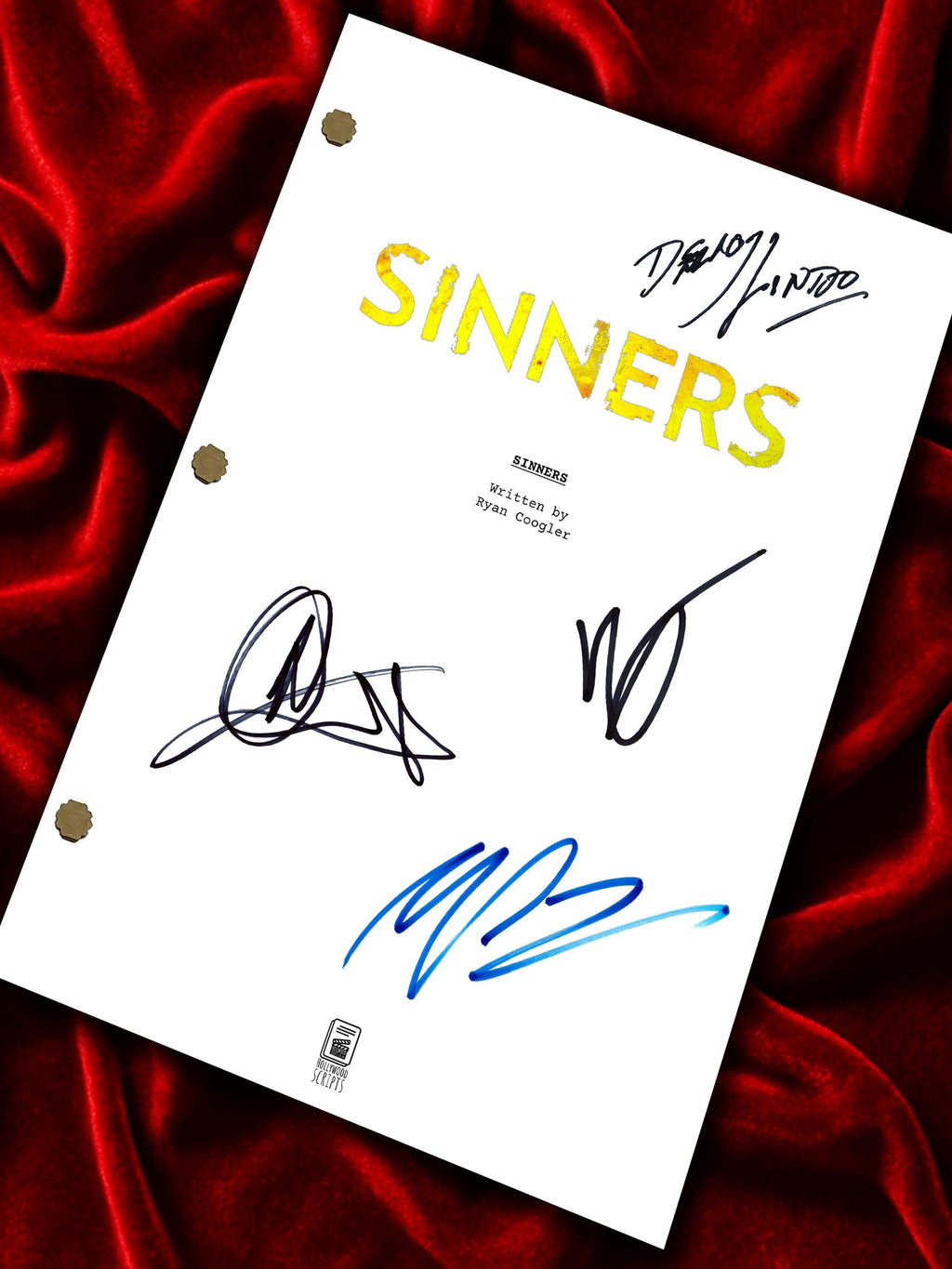 Sinners, Signed Movie Script, Full Screenplay Reproduction + Cast Autographs