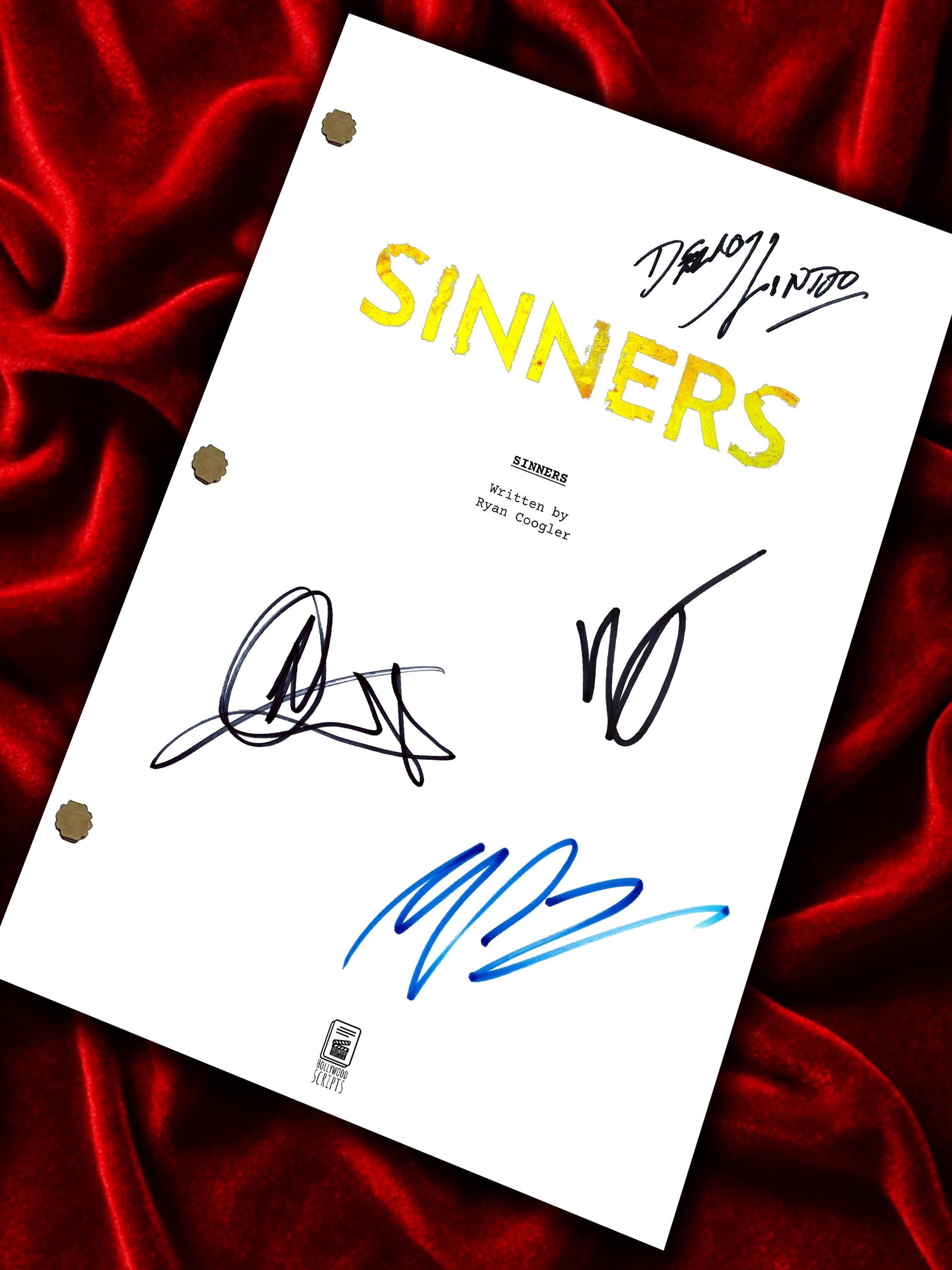 Sinners, Signed Movie Script, Full Screenplay Reproduction + Cast Autographs
