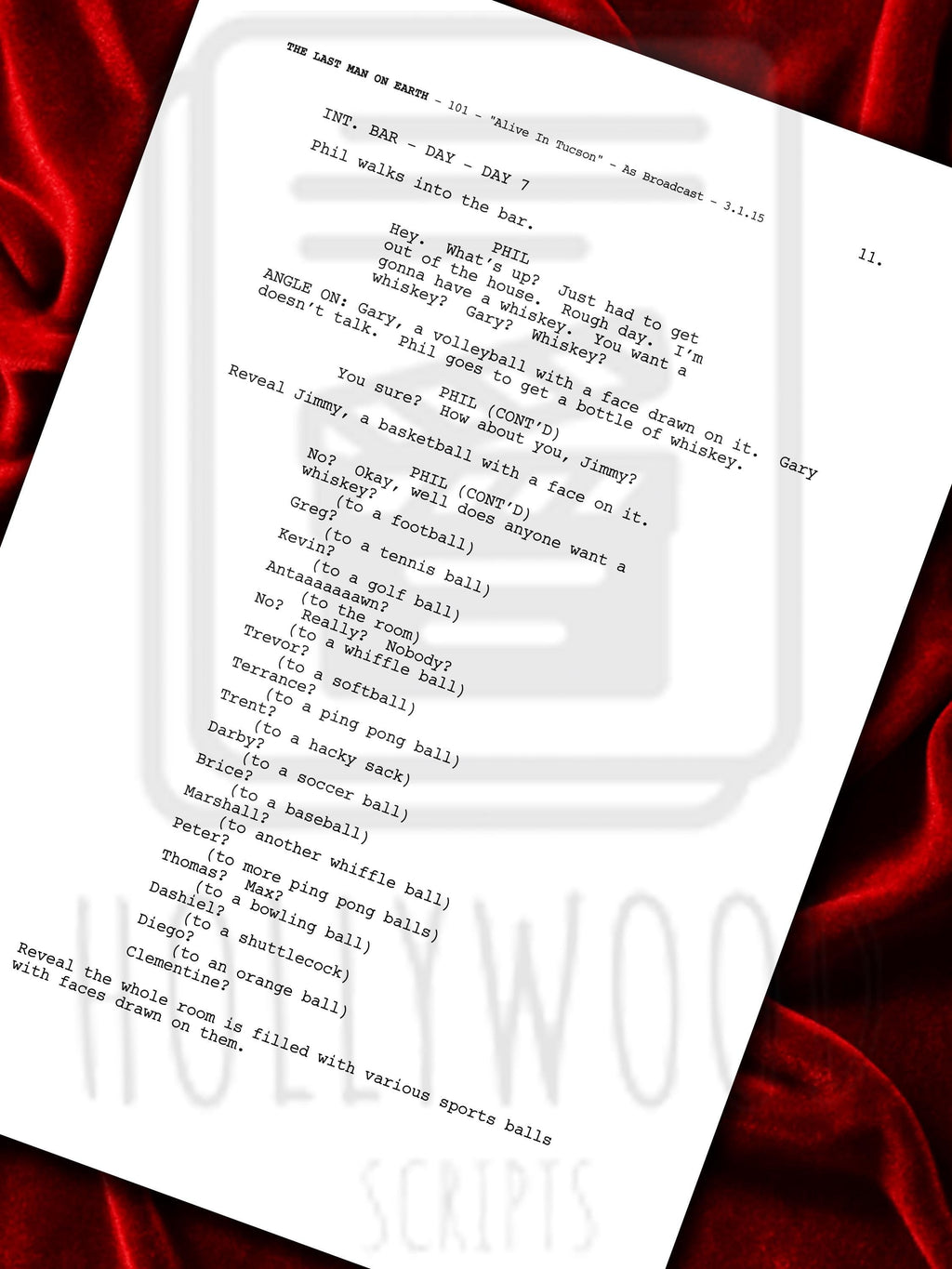 Last Man On Earth, Signed TV Pilot Script, Full Screenplay Reproduction + Cast Autographs