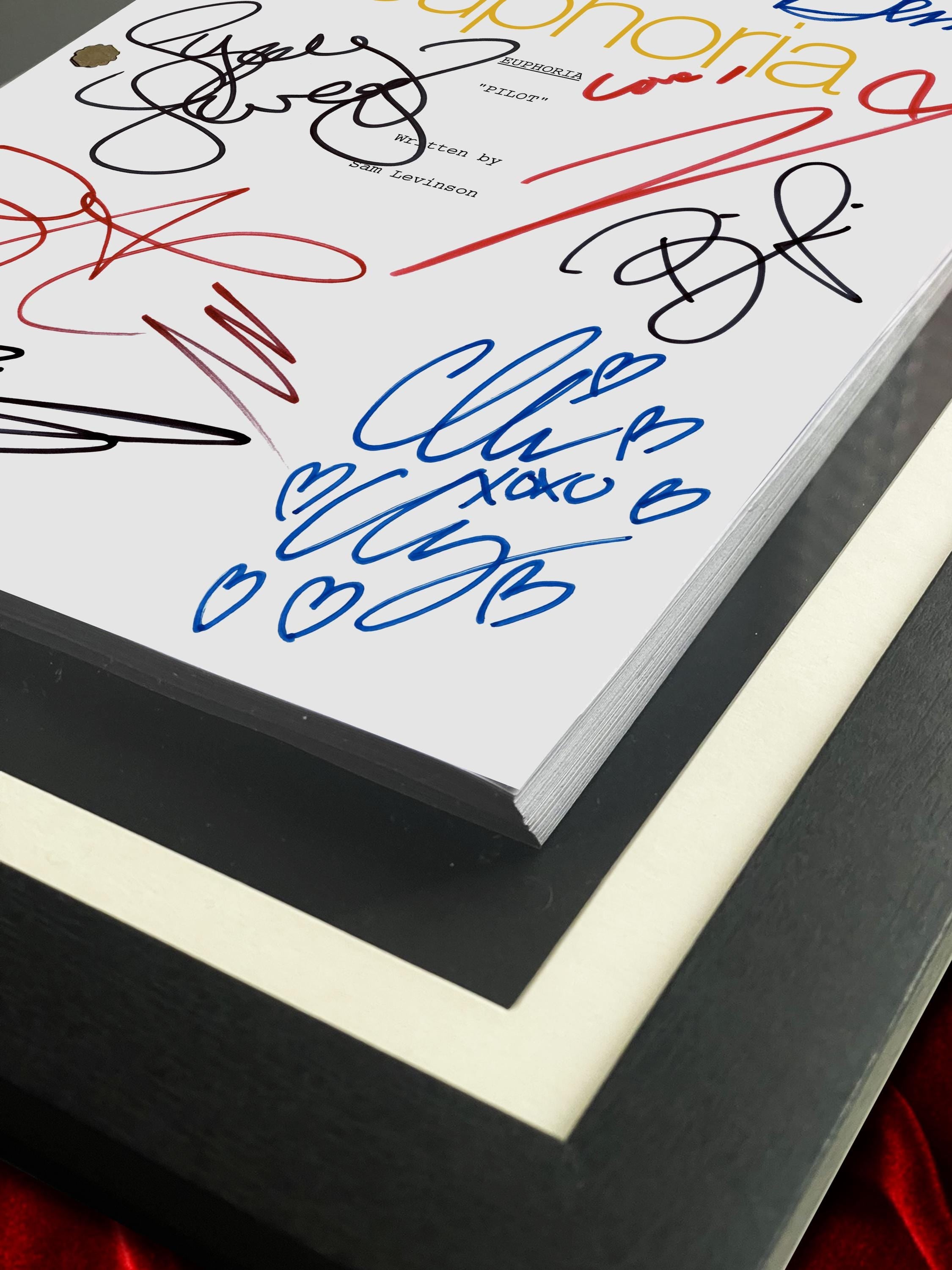Euphoria, Signed TV Pilot Script, Full Screenplay Reproduction, Jacob Elordi, Sydney Sweeney, Zendaya, Birthday Gift, Movie Lovers Gifts, TV Script, Movie Props