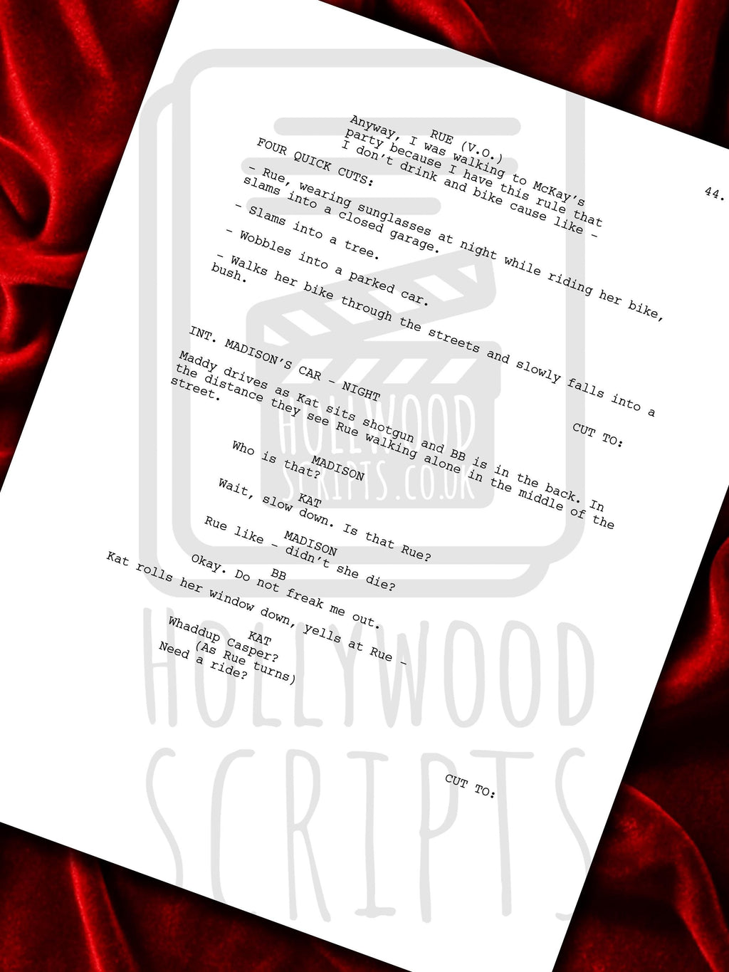 Euphoria, Signed TV Pilot Script, Full Screenplay Reproduction, Jacob Elordi, Sydney Sweeney, Zendaya, Birthday Gift, Movie Lovers Gifts, TV Script, Movie Props