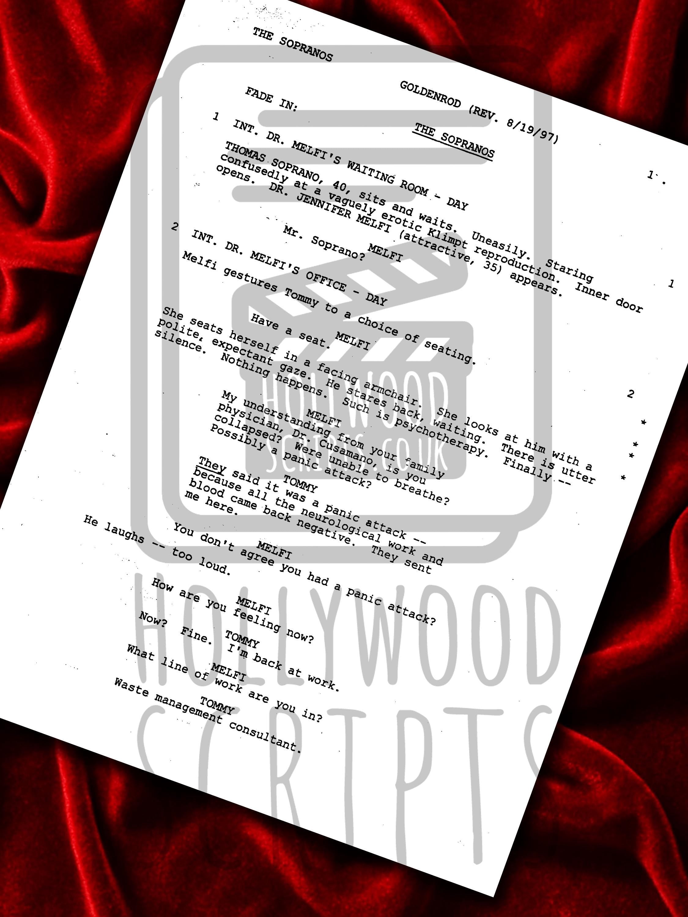 The Sopranos, Signed TV Pilot Script, Full Screenplay Reproduction + Cast Autographs, Sopranos Merch, Movie Props
