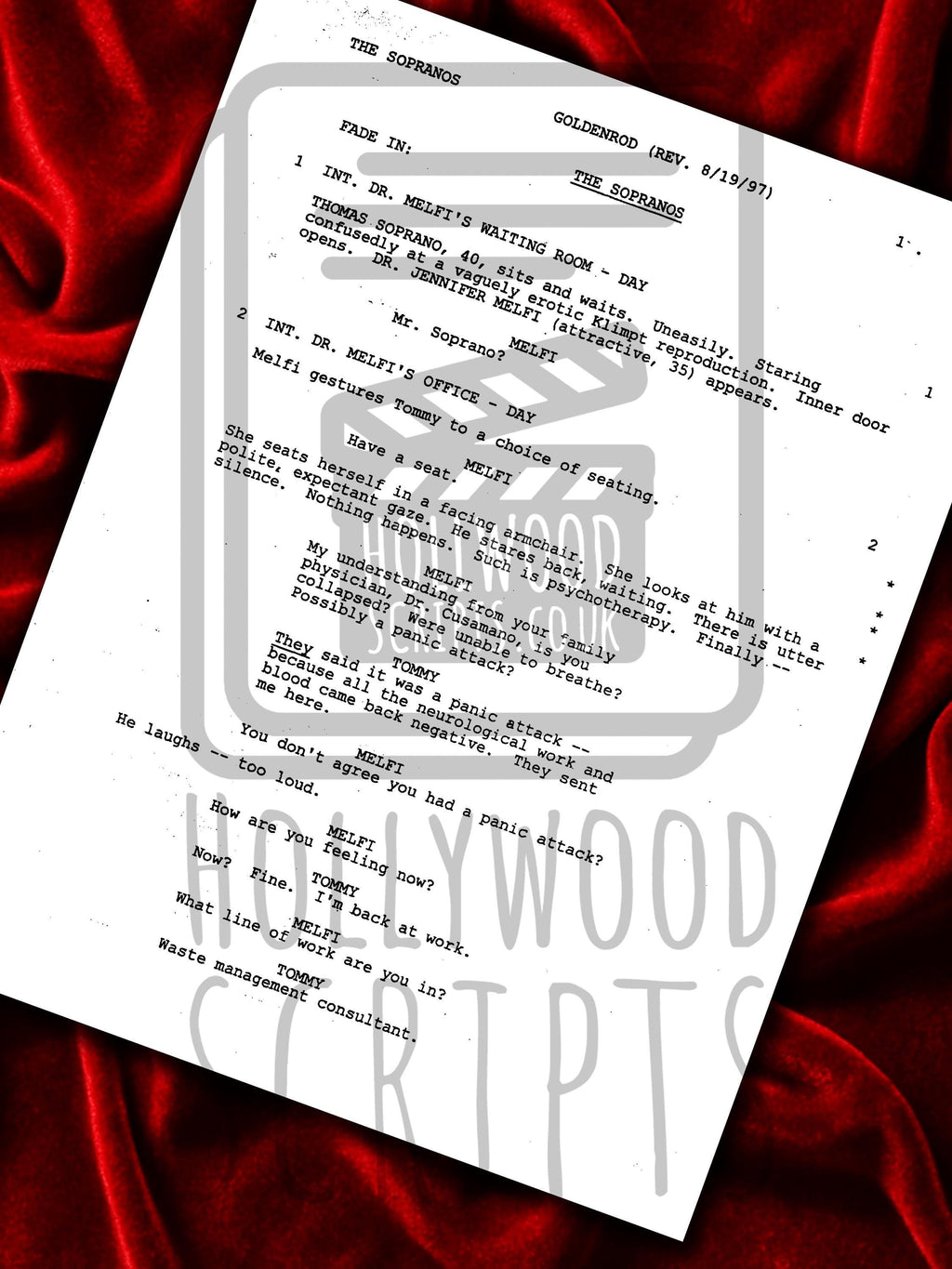 The Sopranos Signed TV Pilot Script, Full Screenplay Framed Reproduction + Cast Autographs, Movie Props