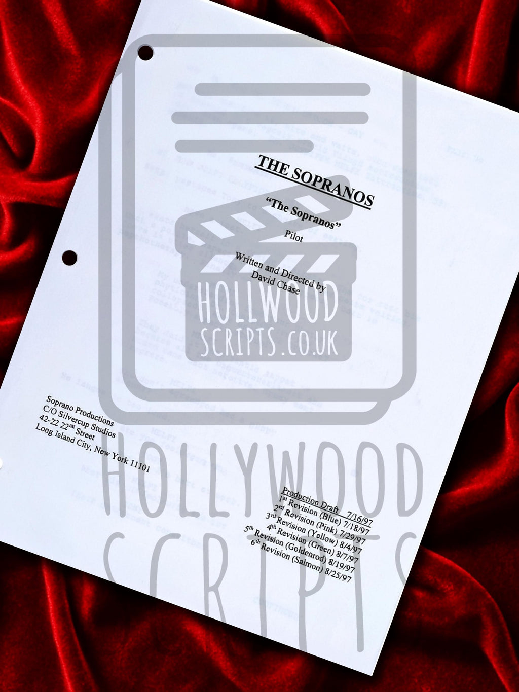 The Sopranos Signed TV Pilot Script, Full Screenplay Framed Reproduction + Cast Autographs, Movie Props