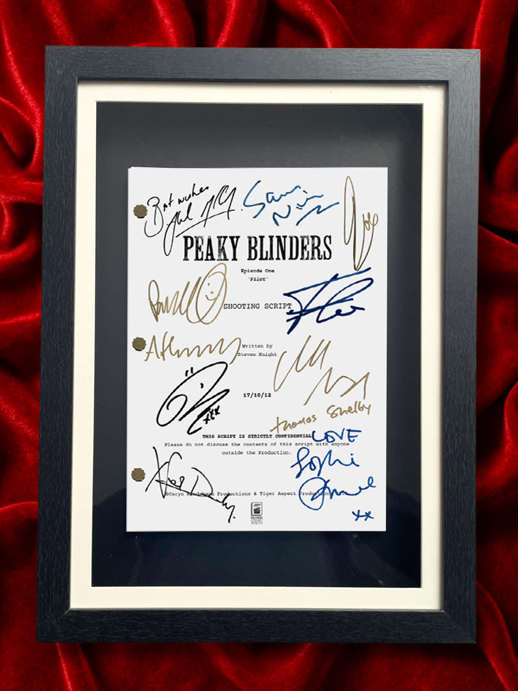 Peaky Blinders Signed TV Pilot Script, Full Screenplay Reproduction + Cast Autographs