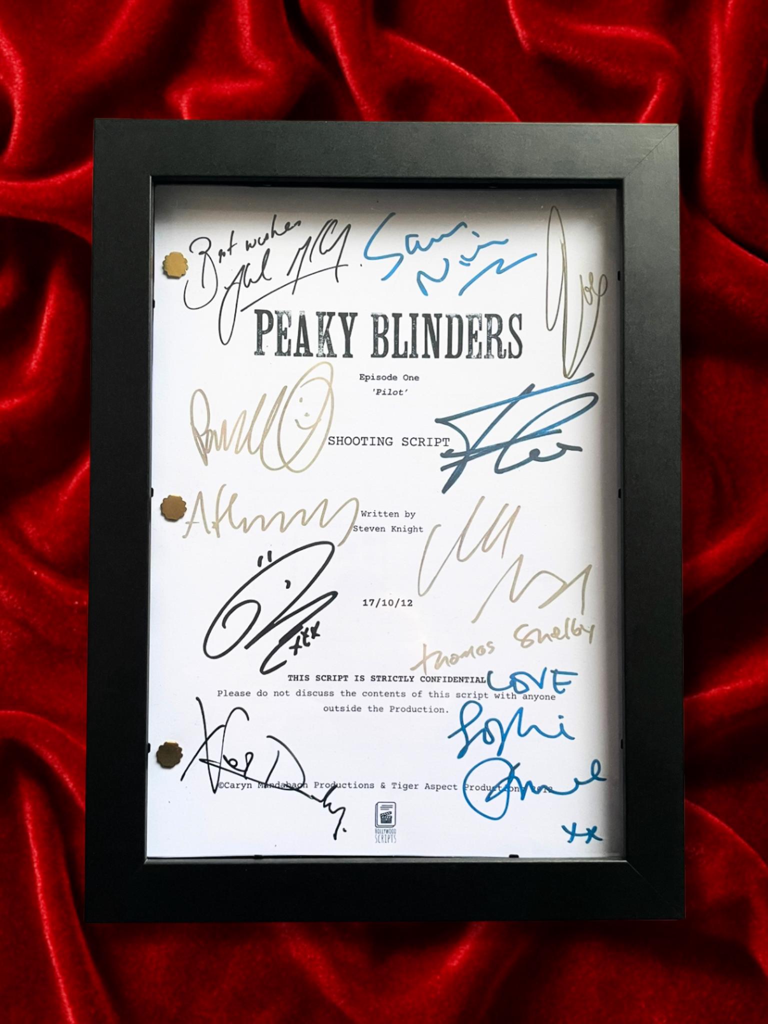 Peaky Blinders Signed TV Pilot Script, Full Screenplay Reproduction + Cast Autographs