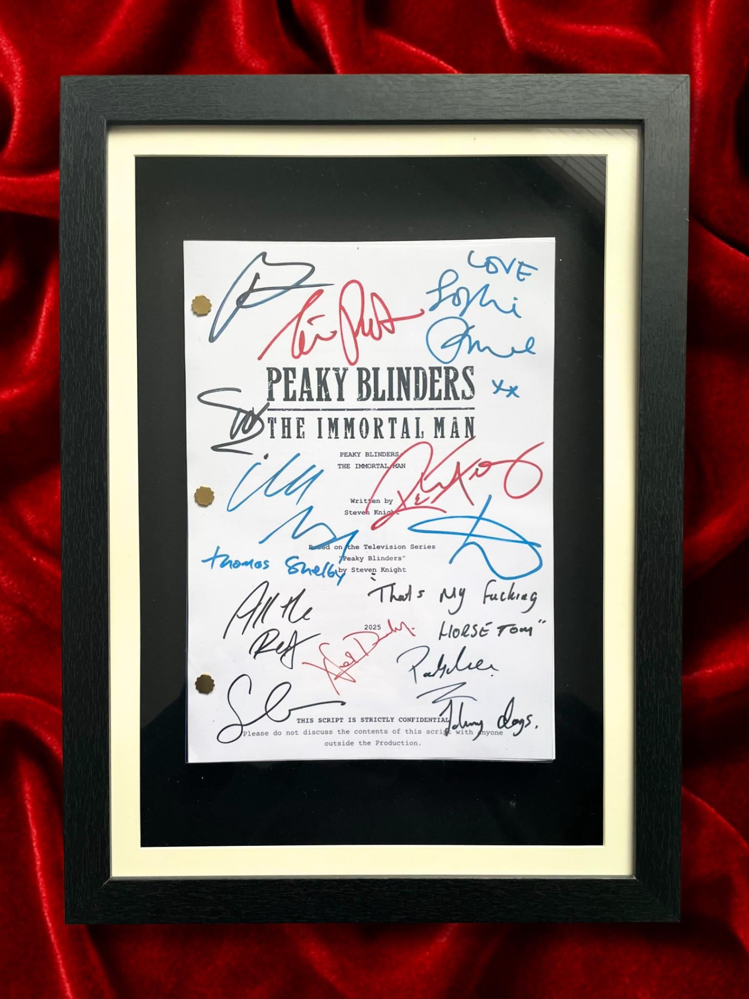 Peaky Blinders The Immortal Man, Signed Movie Script, Full Screenplay Reproduction + Cast Autographs