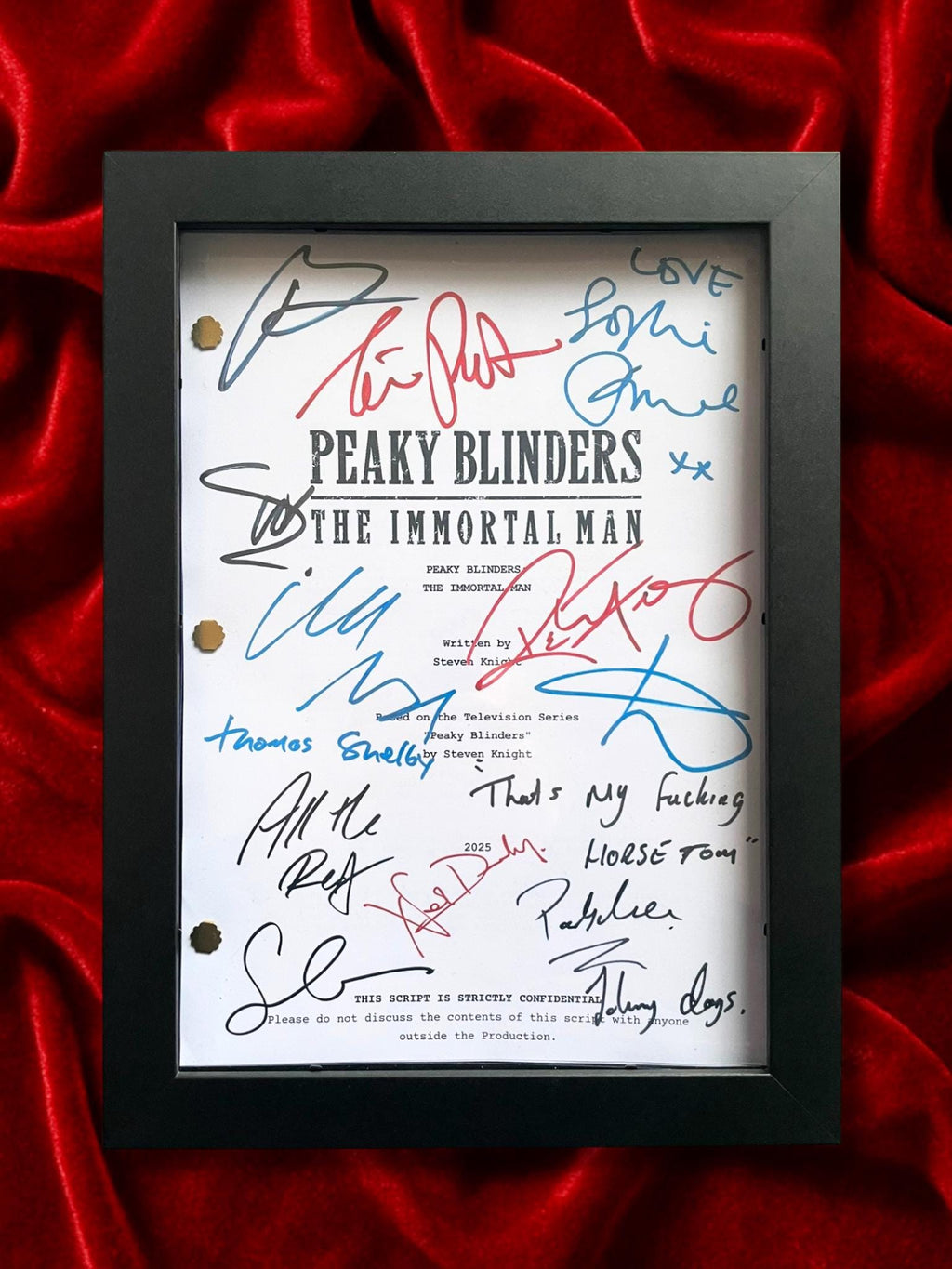 Peaky Blinders The Immortal Man, Signed Movie Script, Full Screenplay Reproduction + Cast Autographs