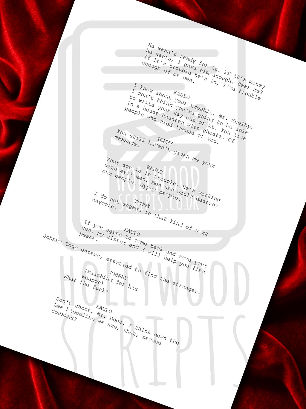 Peaky Blinders The Immortal Man, Signed Movie Script, Full Screenplay Reproduction + Cast Autographs