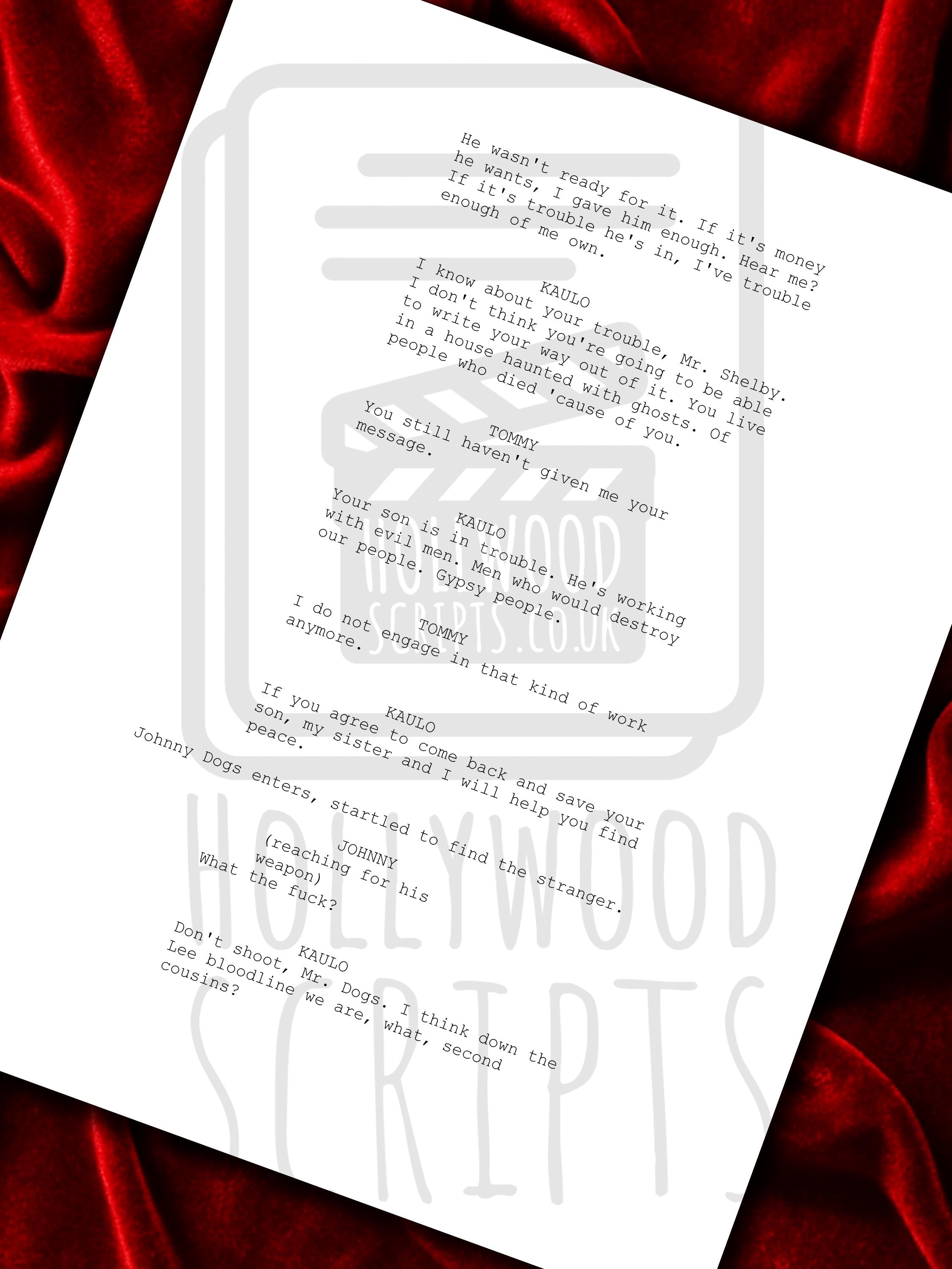 Peaky Blinders The Immortal Man, Signed Movie Script, Full Screenplay Reproduction + Cast Autographs