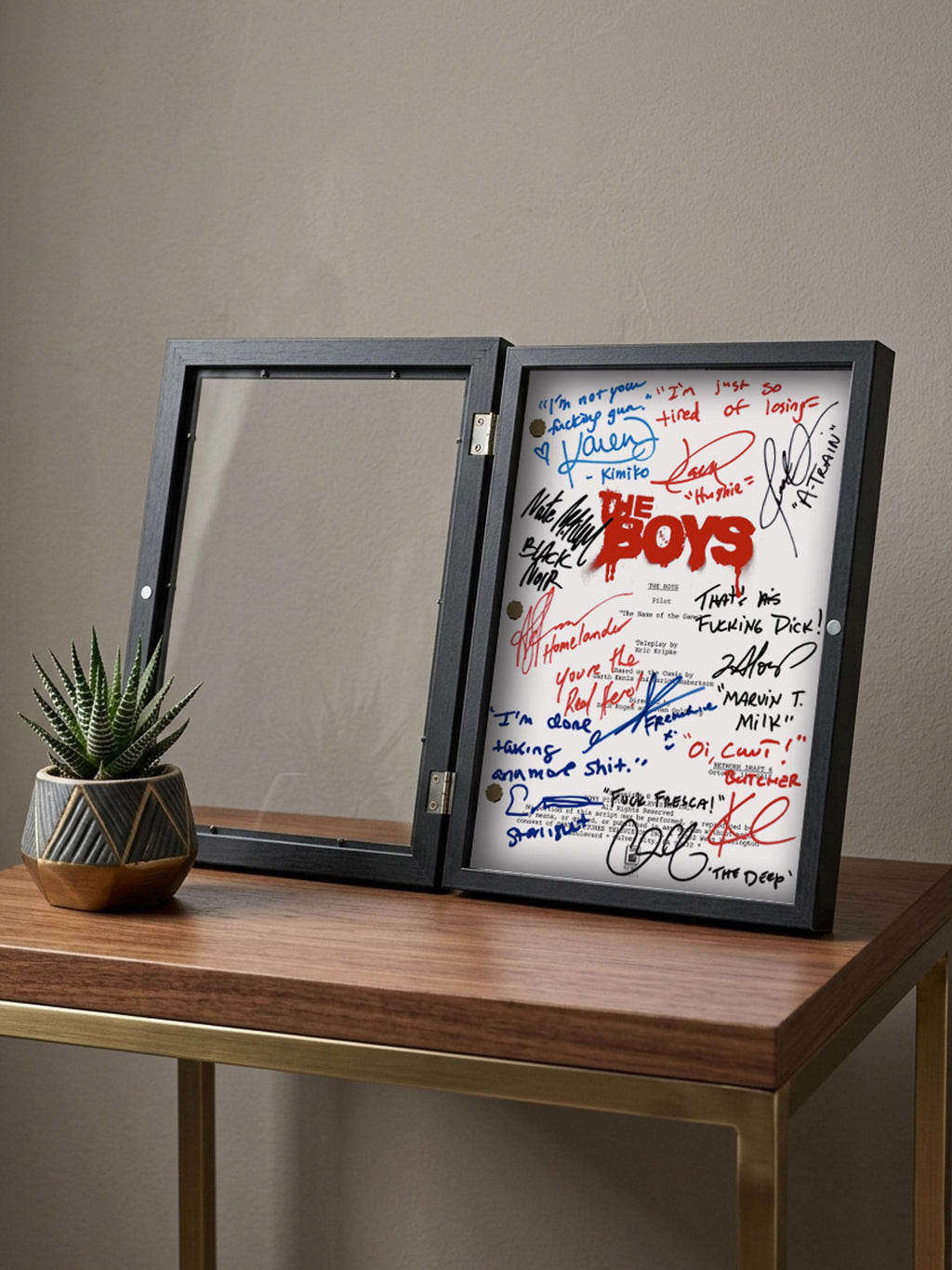 The Boys, Signed TV Pilot Script, Full Screenplay Framed Reproduction + Cast Autographs, Movie Props, Invincible, Gen V, Misfits